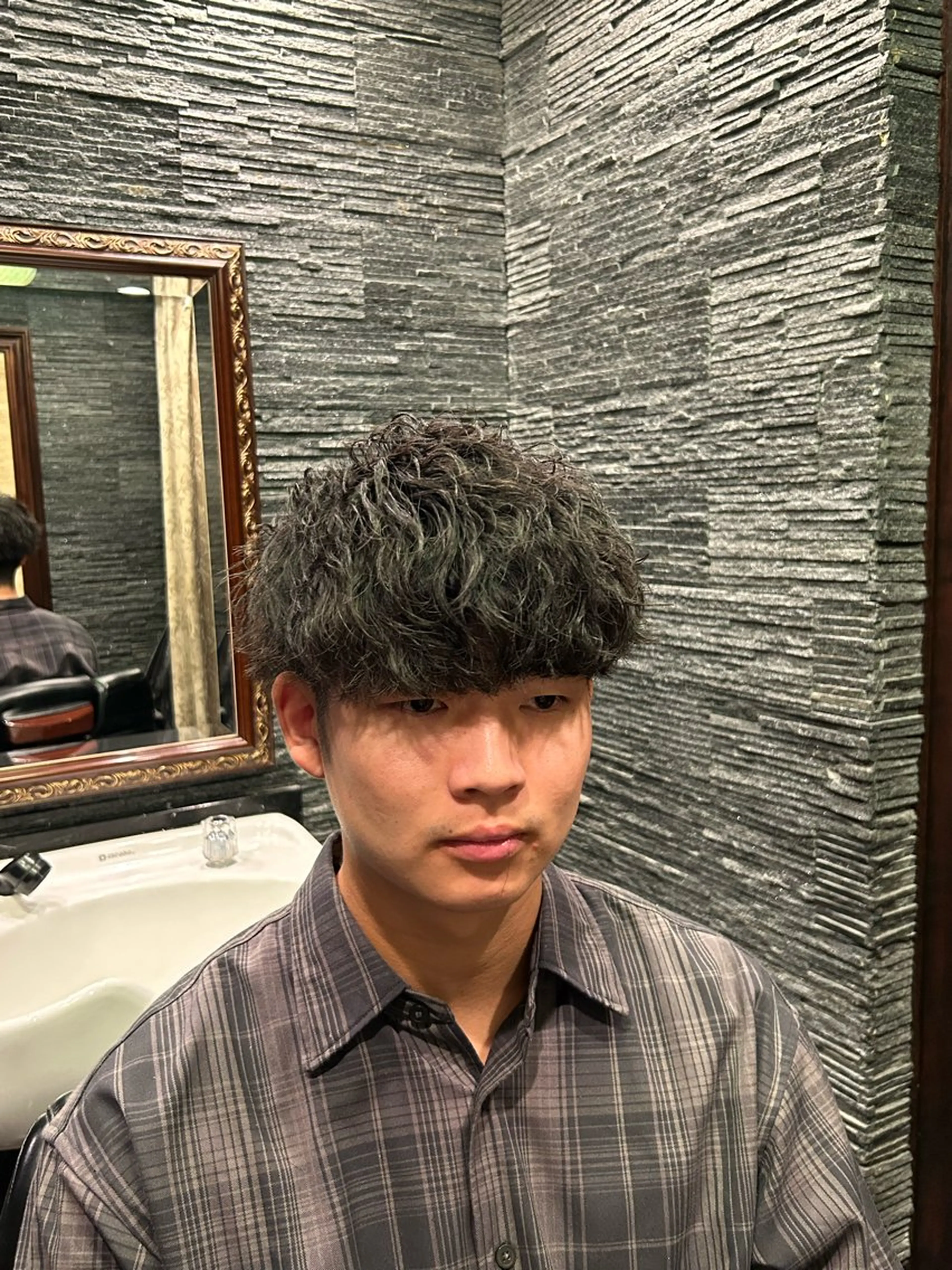 パーマ メンズ 西本 健斗のヘアスタイル