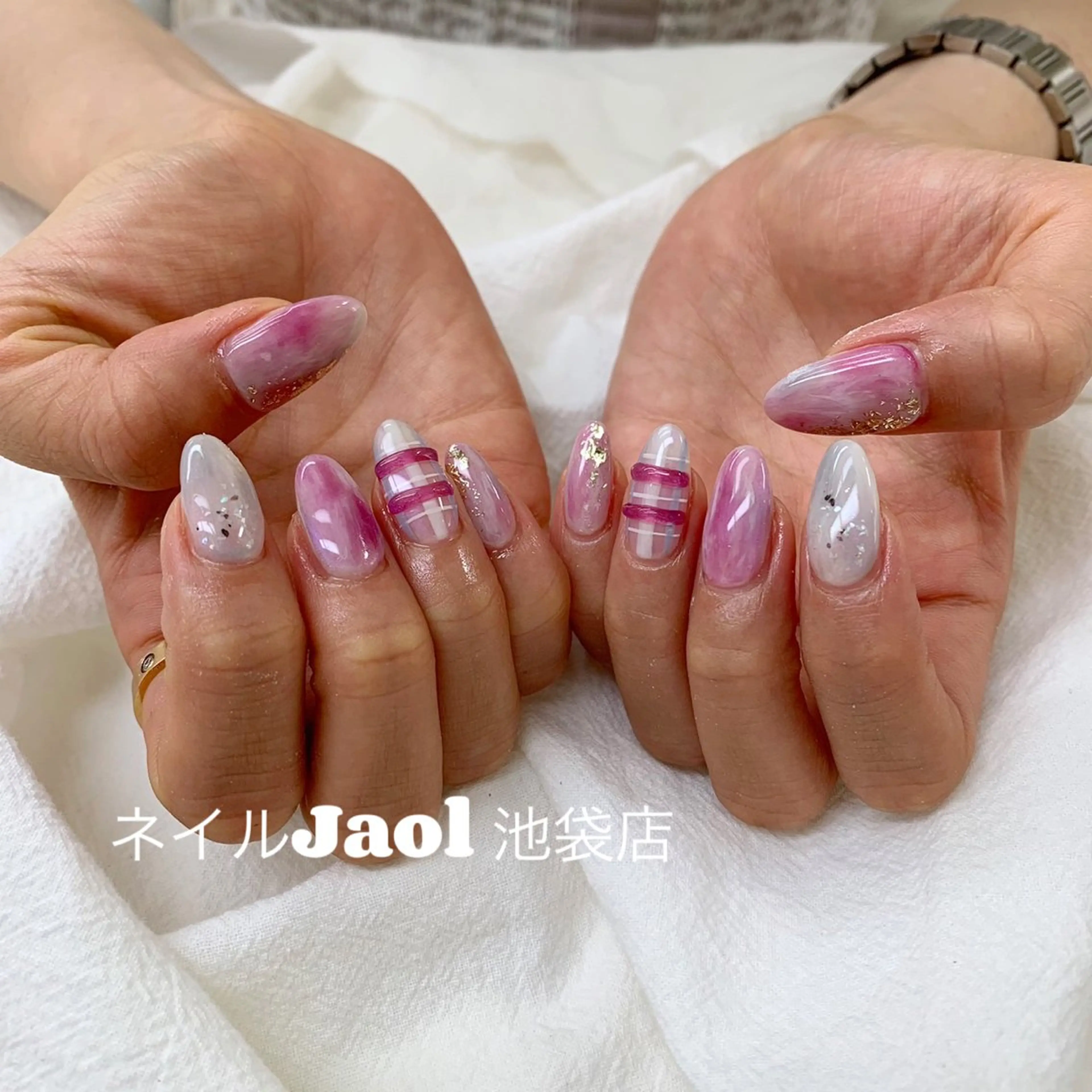 ミディアム ハンドネイル ネイルJaol 池袋のネイルデザイン