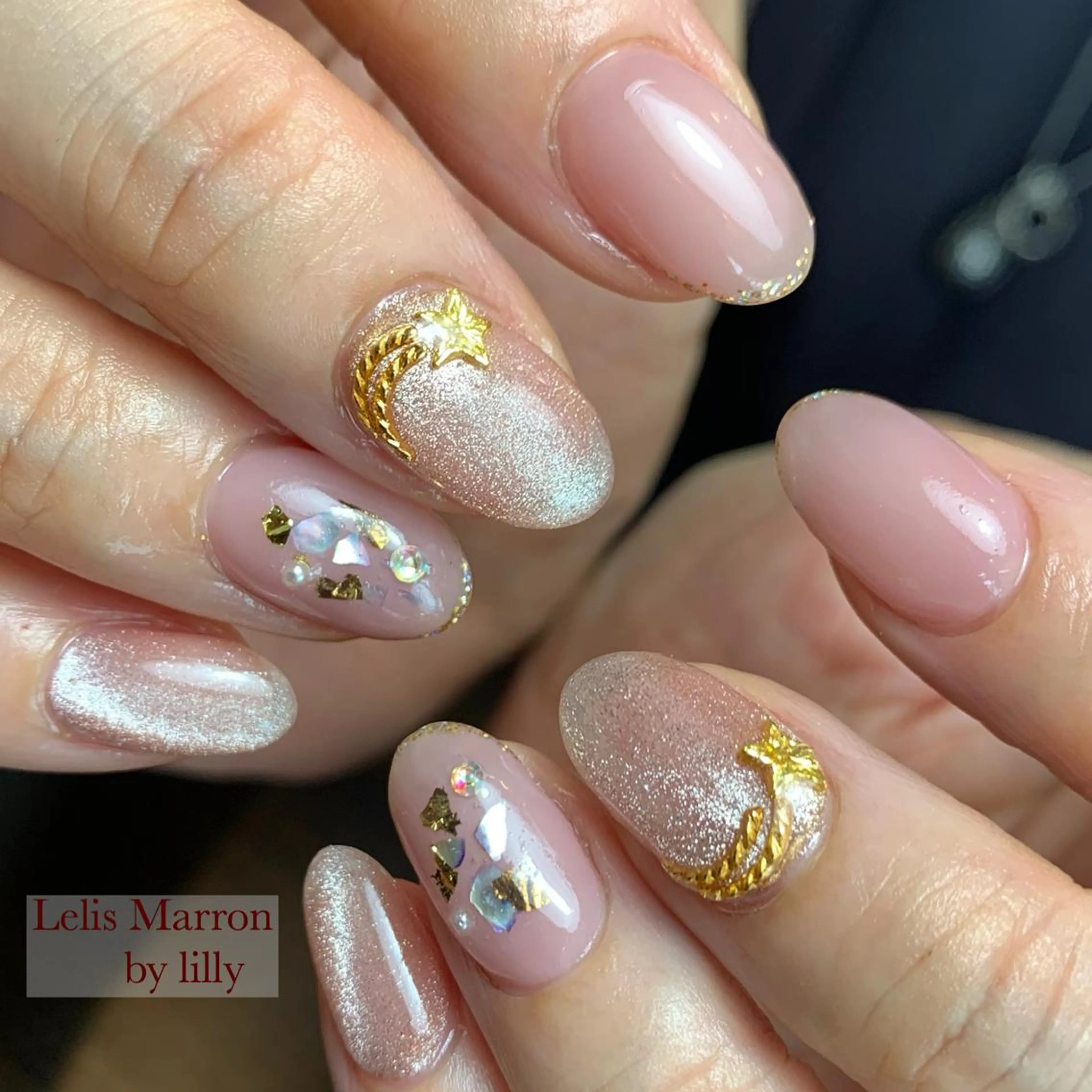 ネイル オフィスネイル Lelis Marron所属・岸 侑李のネイルデザイン