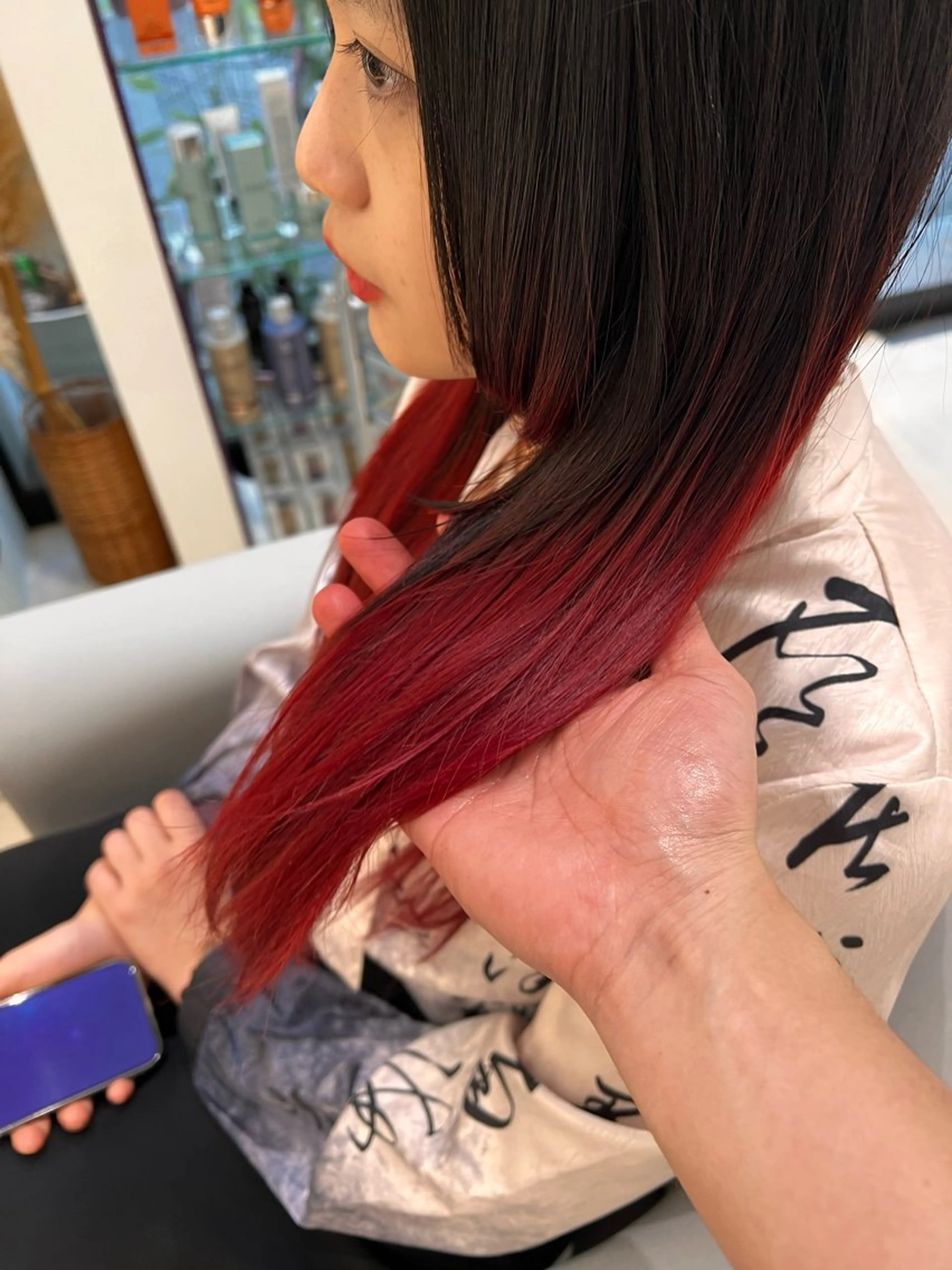 ミディアム カラー パーマ ヘアアレンジ メンズ ヘアカラー 堀井 凌平のヘアスタイル