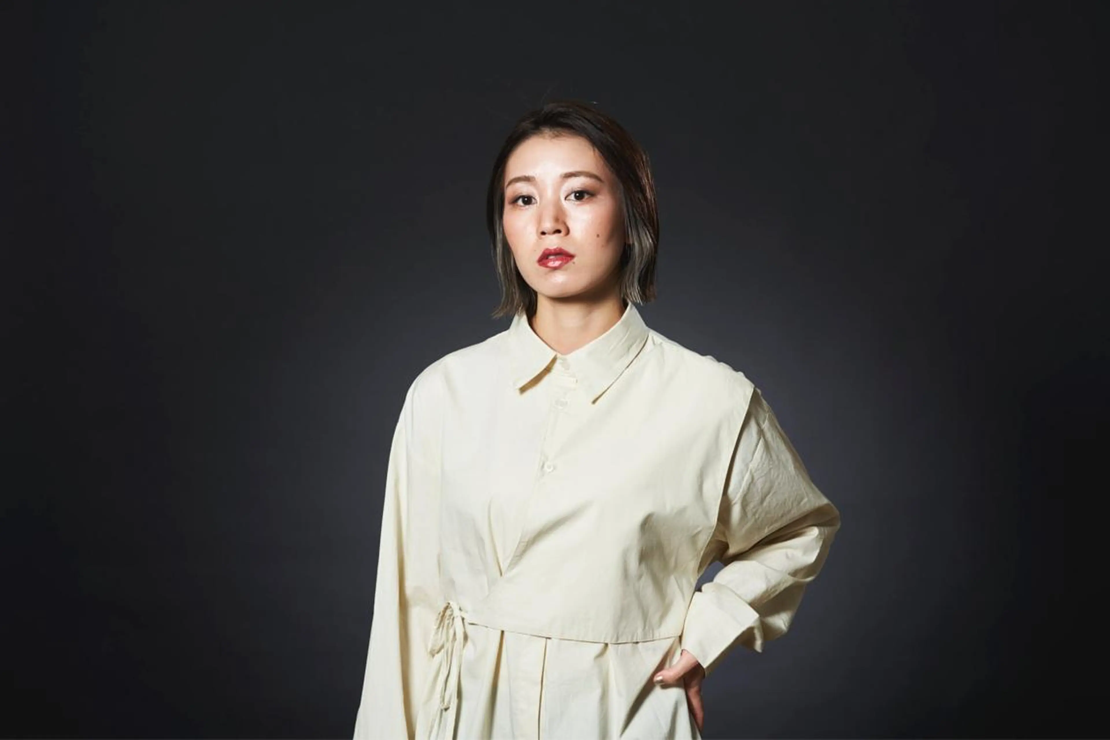 ミディアム カラー ヘアカラー トリートメント レイヤーカット/ ハイライト　千咲季のヘアスタイル