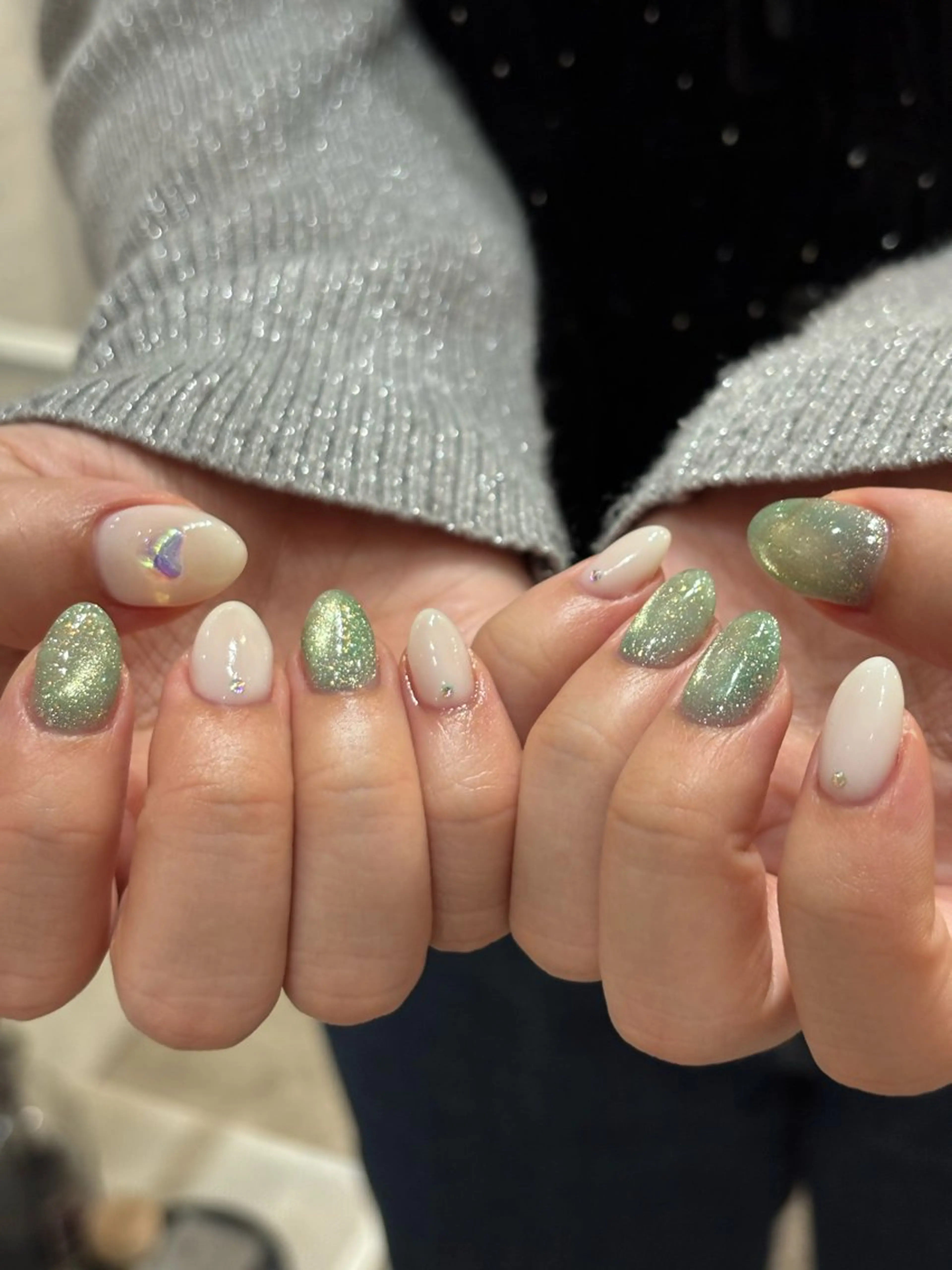 ネイル ハンドネイル 0203ムニムサン 💙Honokaのネイルデザイン