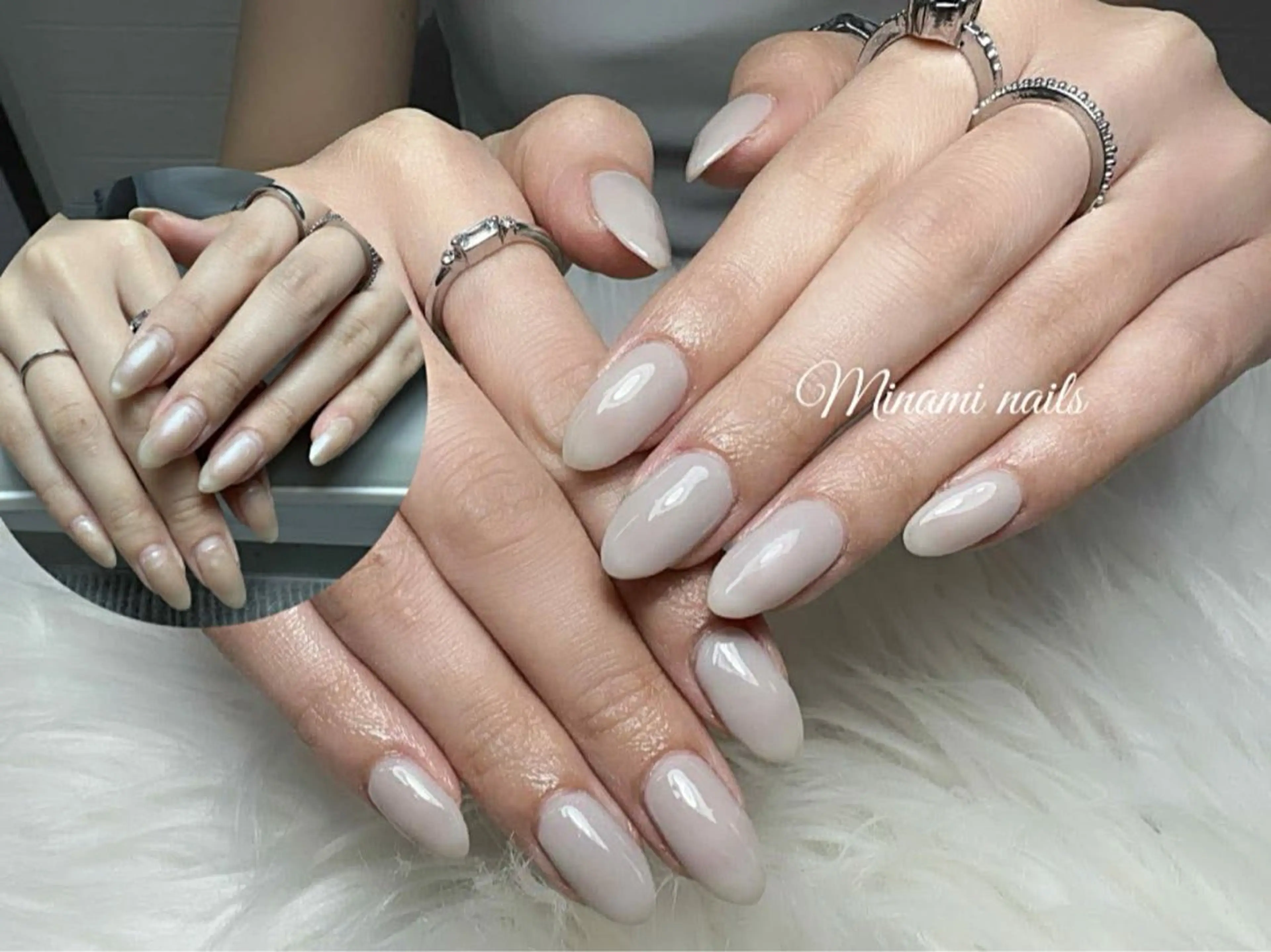 ネイル アートネイル オーロラネイル ガーリー キラキラネイル 韓国ネイル Minami Nailsのネイルデザイン