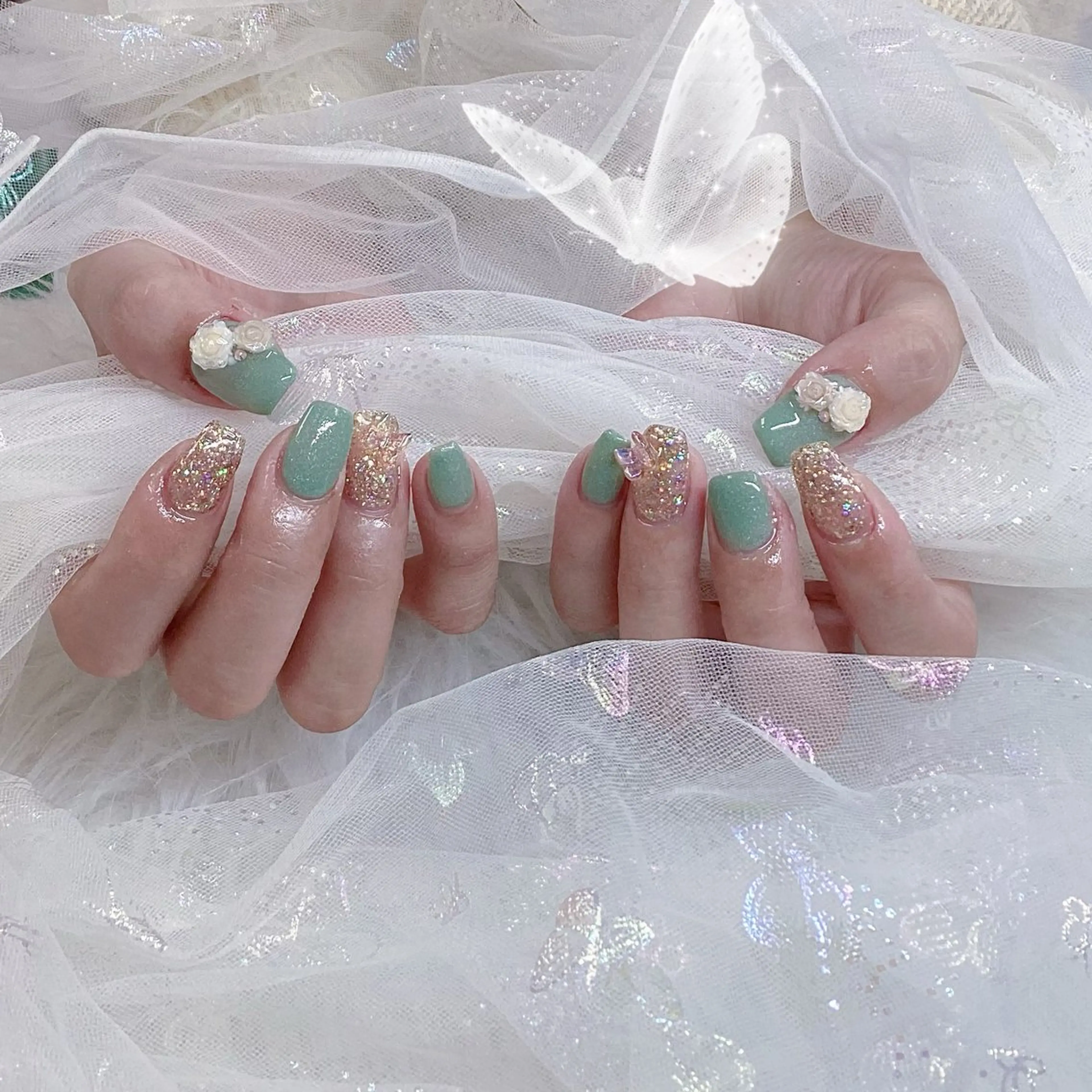 ネイル パーツ全部¥110 サロンミミのネイルデザイン