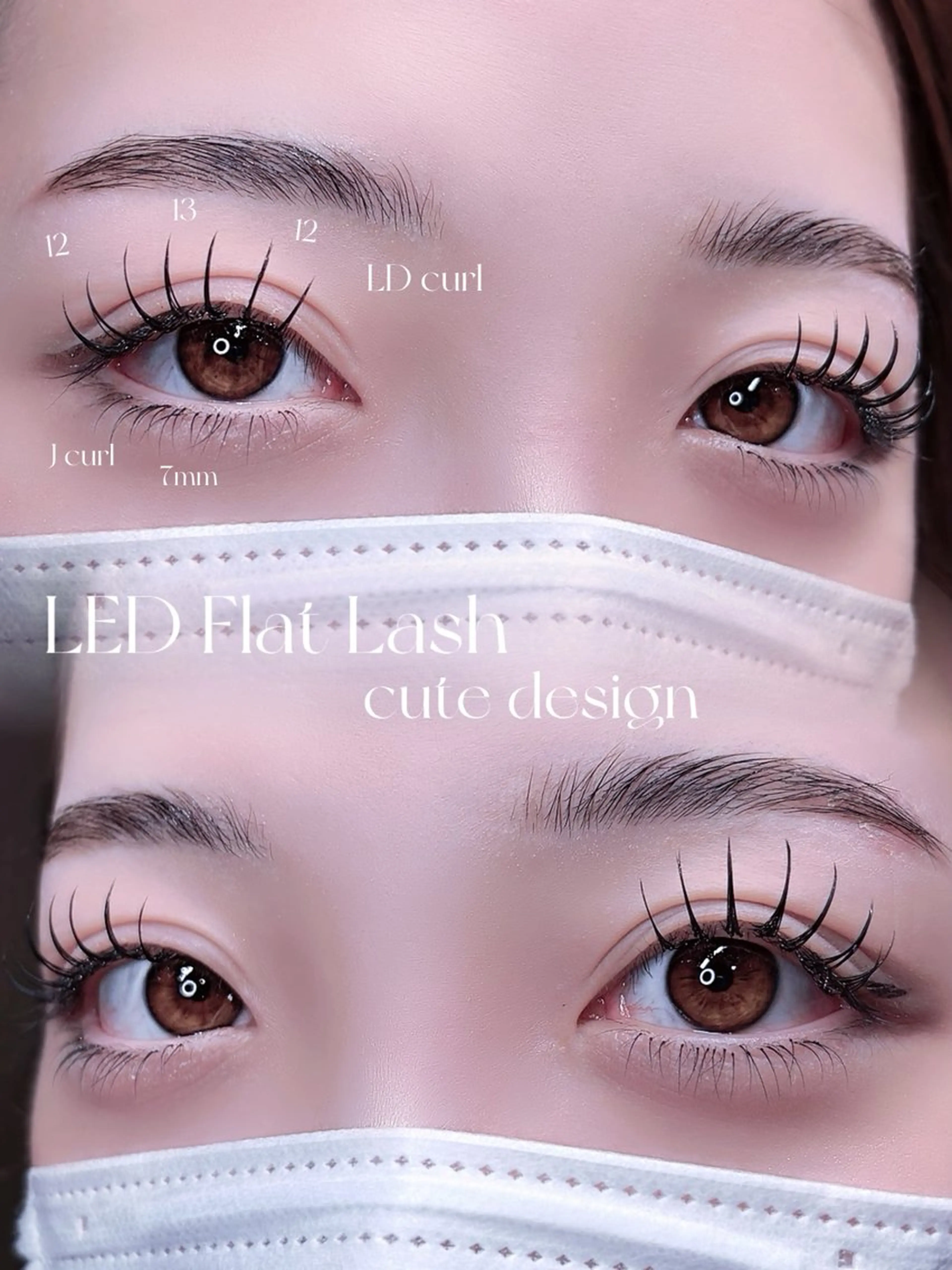 LED🌕 ⟡.·負担軽減🫧上下フラットラッシュ 上120本下40本🤍オフ有+550円の写真