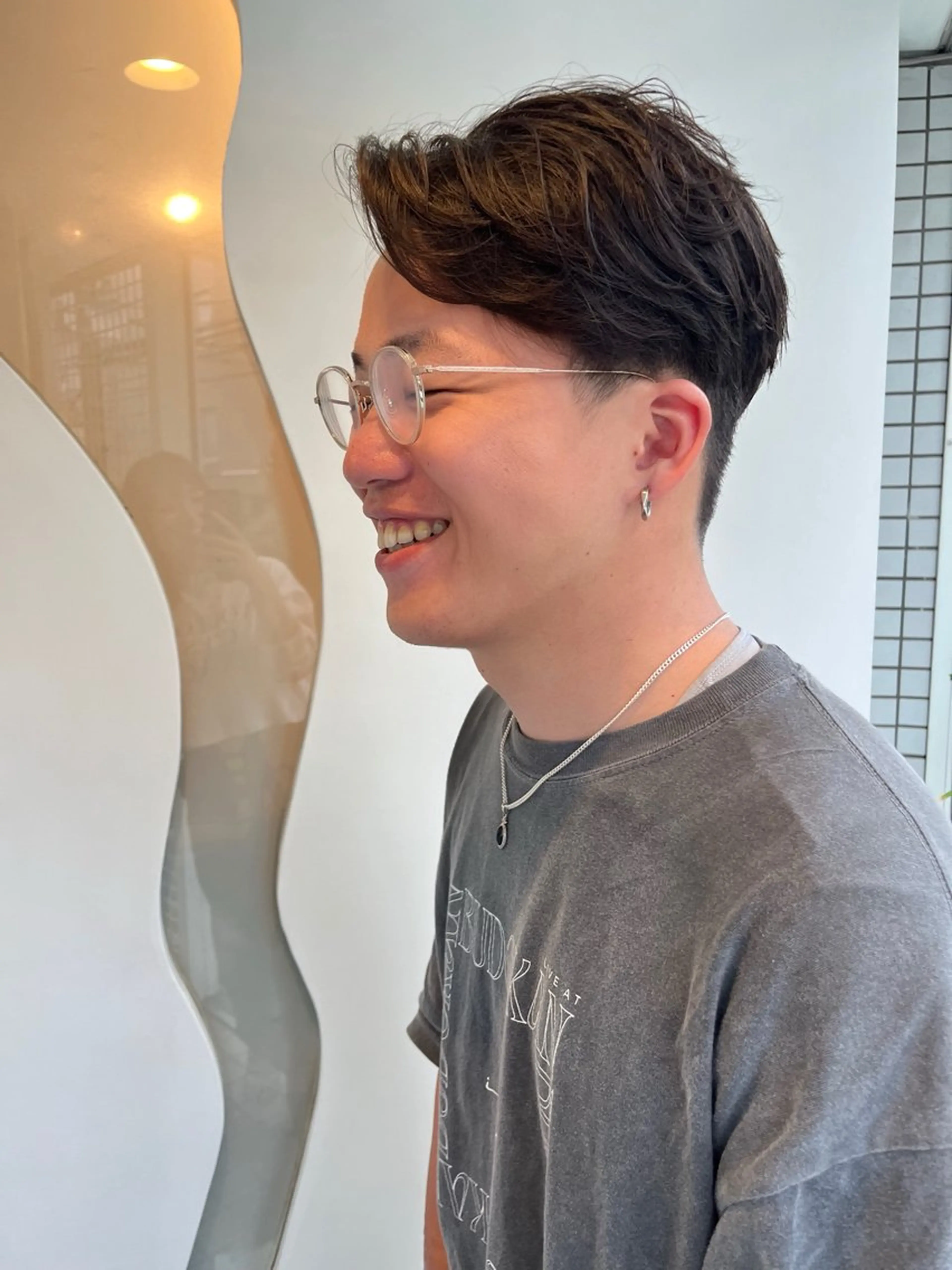 パーマ メンズ ボブ/透明感カラー /大宮/たぐち🥣のヘアスタイル