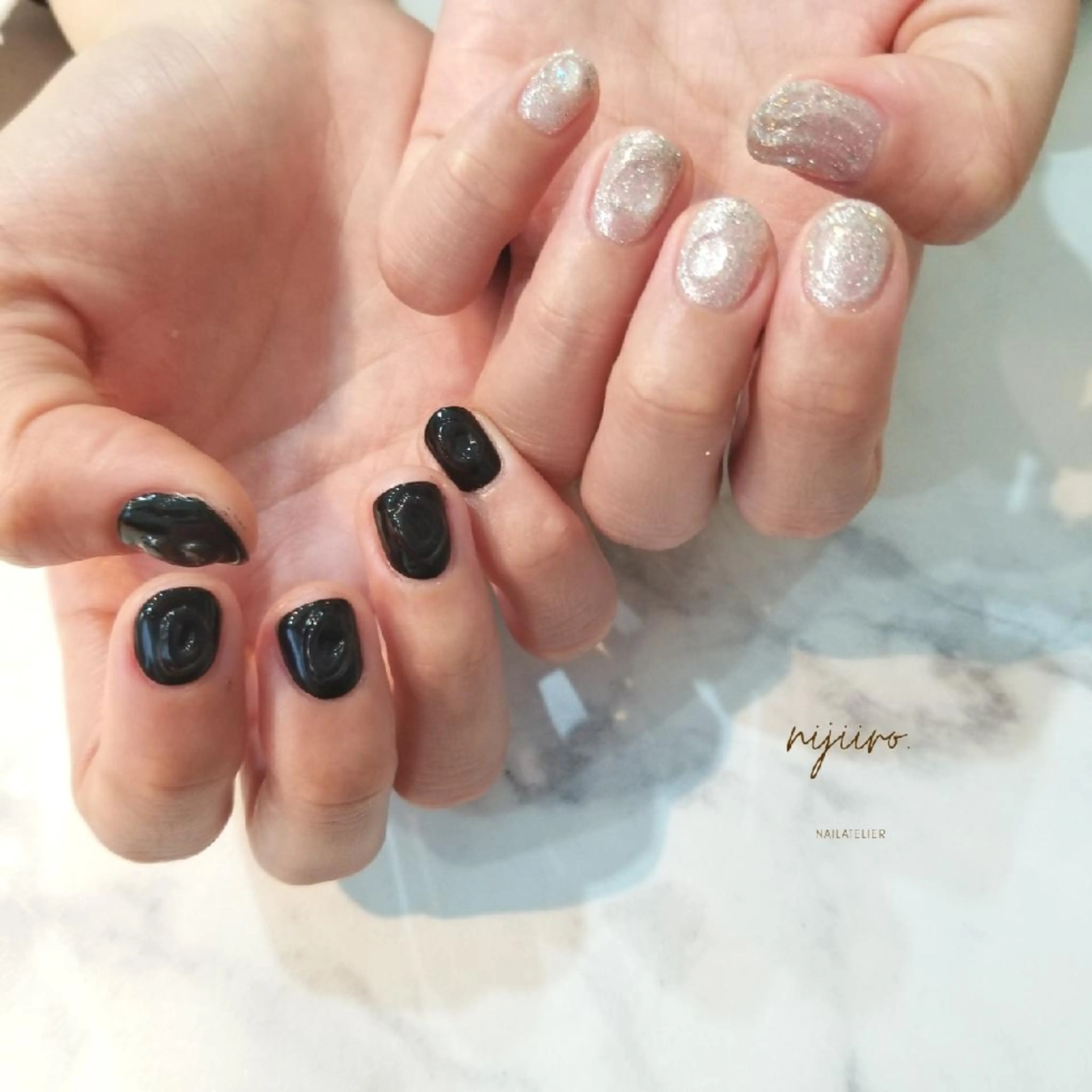 ネイル フラッシュネイル ハンドネイル nijiiro🌈 サトウのネイルデザイン