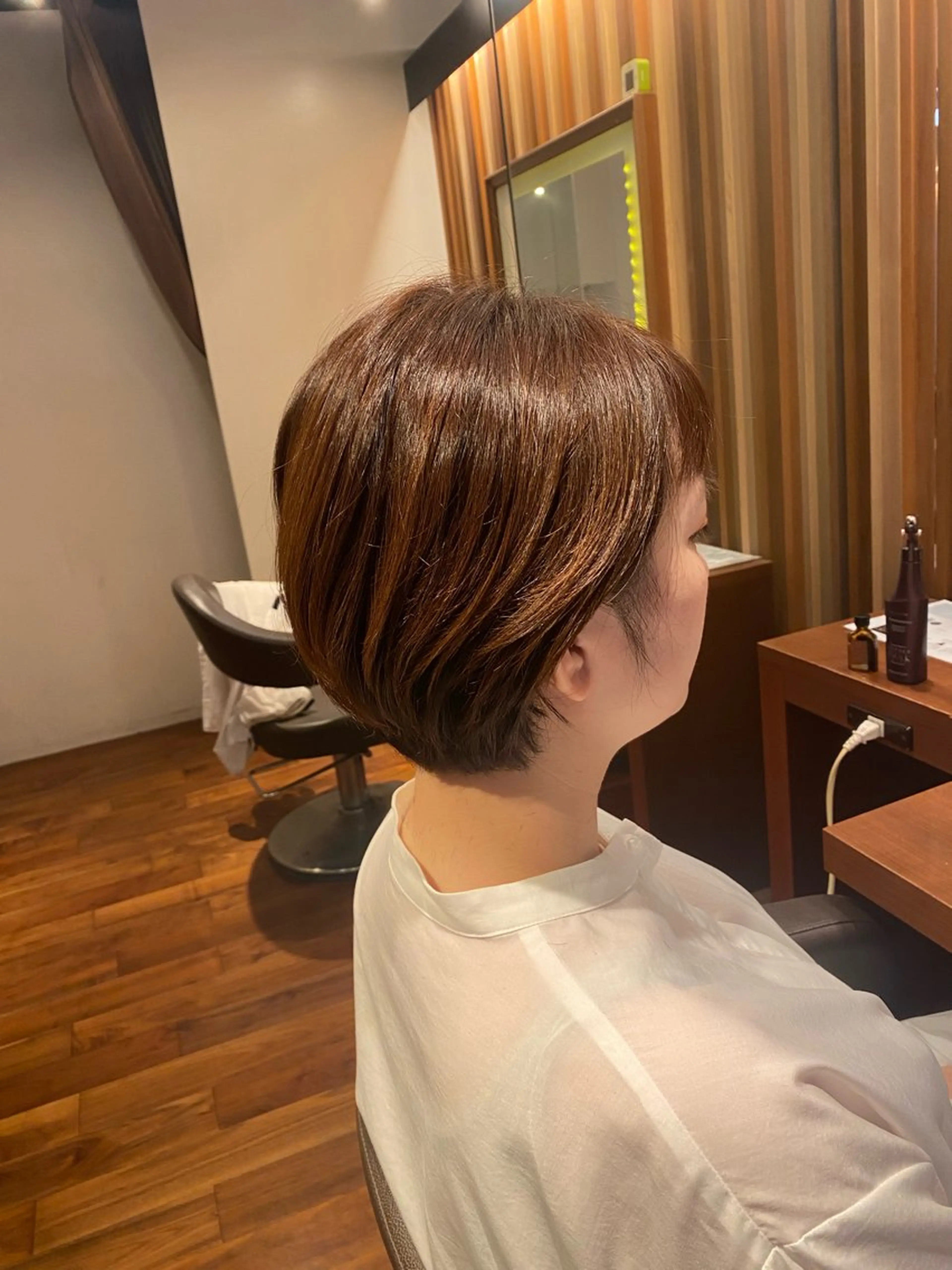 ショート オーガニックカラー/ 髪質改善/暗髪/ボブのヘアスタイル