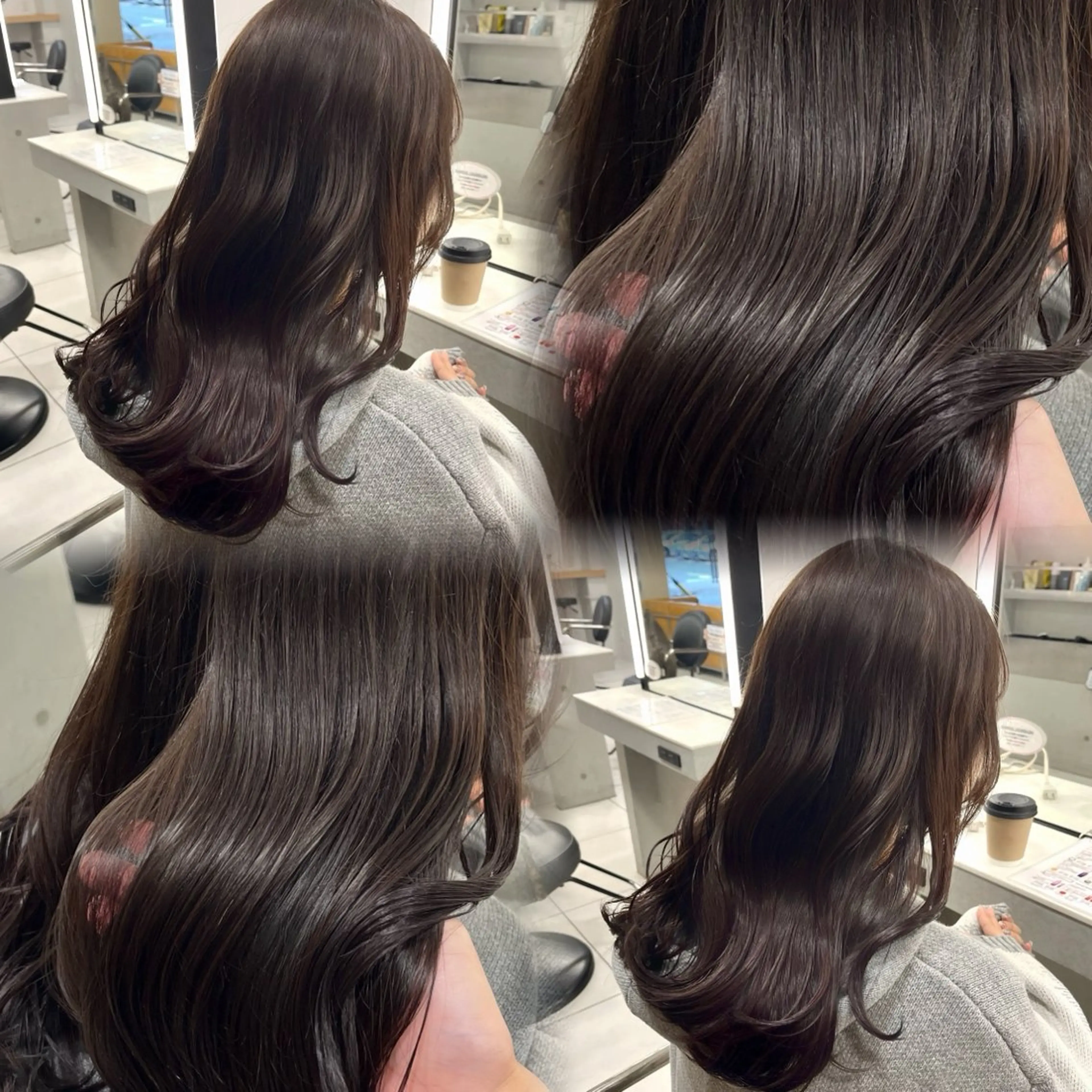 セミロング カット ヘアカラー トリートメント 🎀透明感カラー🎀 稲垣至恩🎀のヘアスタイル