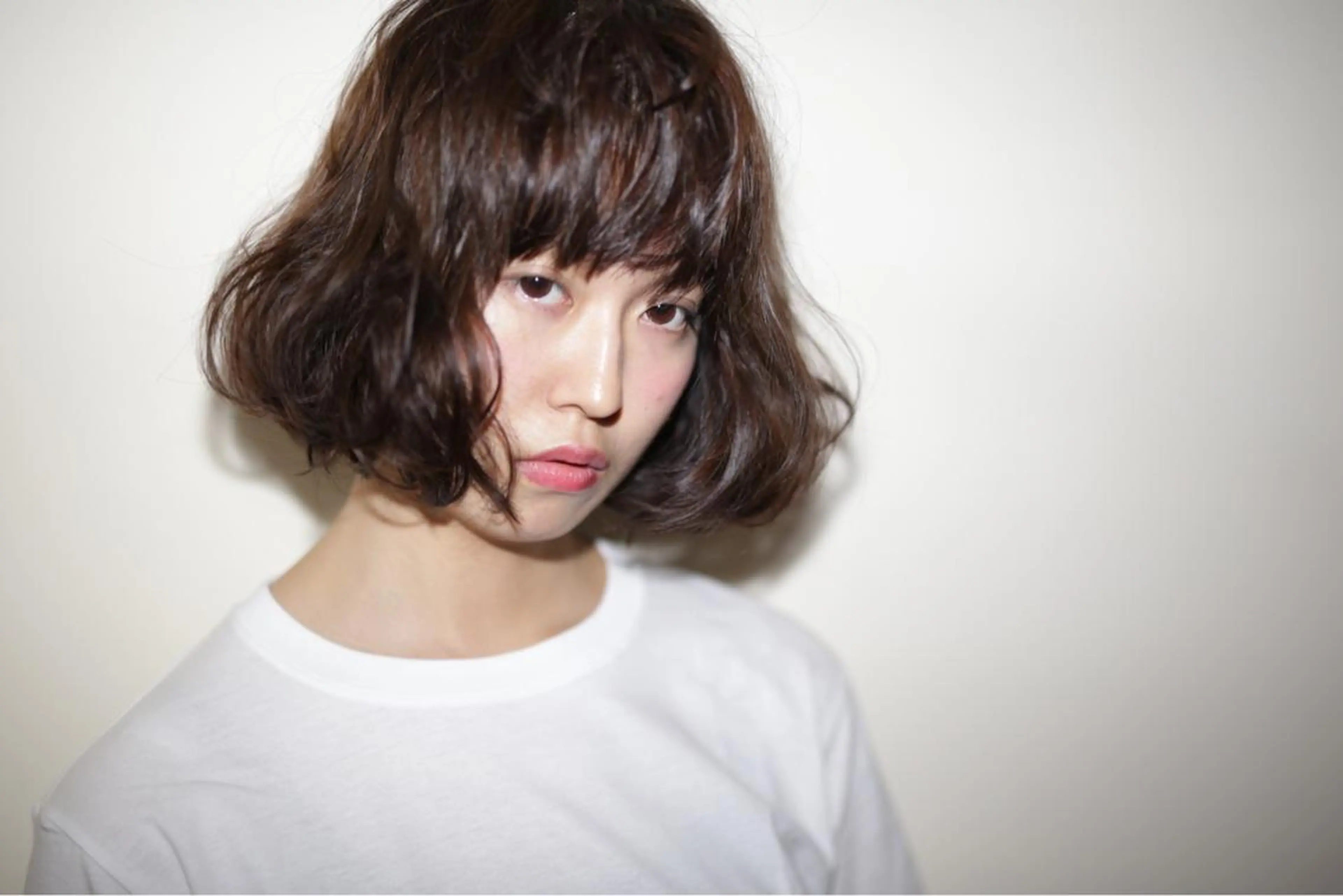 ショート ミディアム カラー パーマ ミディアムパーマ アッシュ タジマ ヤスヒサのヘアスタイル