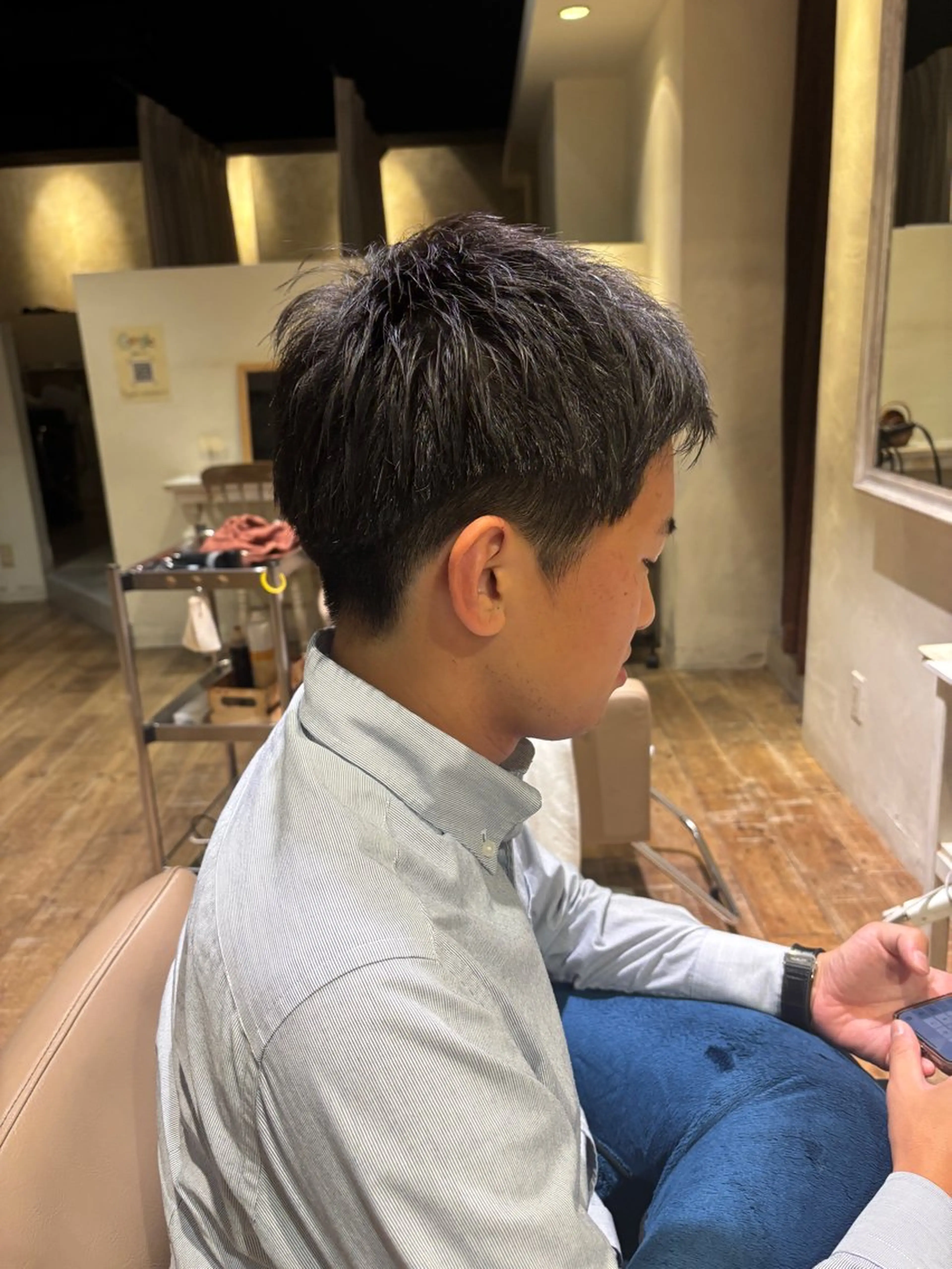 メンズ ボブ/レイヤー/ 梅田/天野川奈緒のヘアスタイル