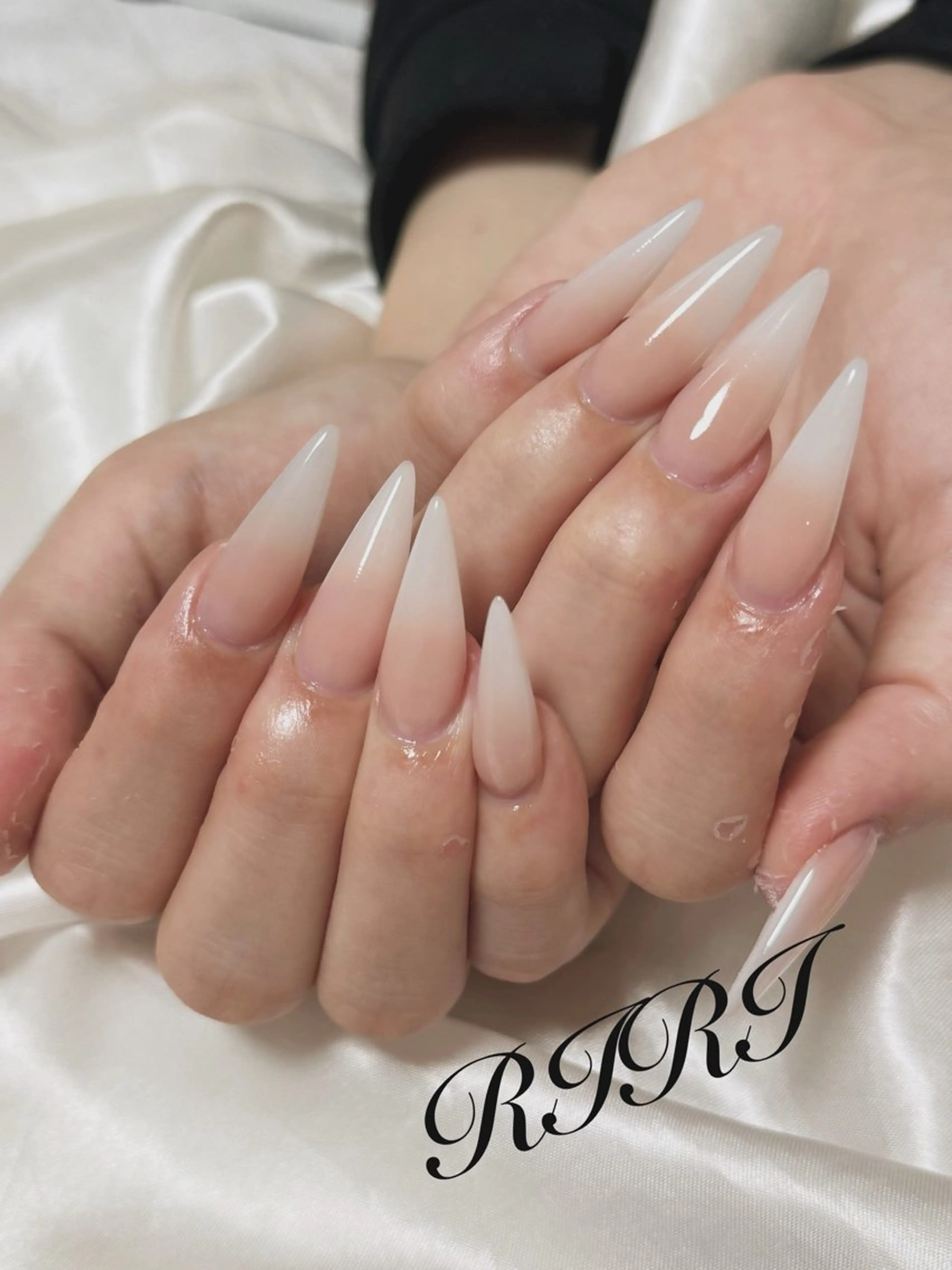 メンズ ネイル ジェルネイル ロングネイル スカルプネイル シンプルネイル 夏ネイル ハンドネイル riri オーナーのネイルデザイン