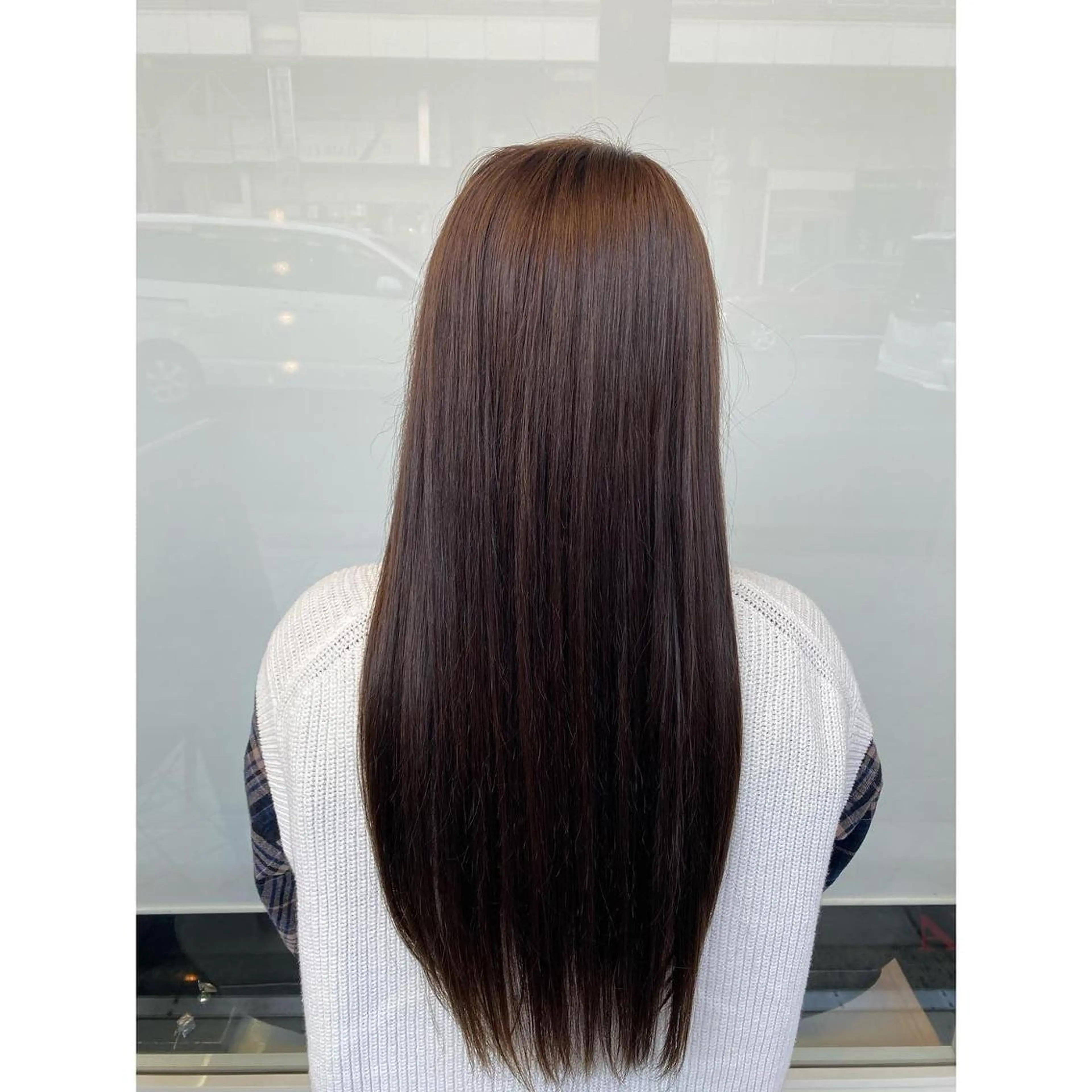 ミディアム カラー パーマ ベージュカラー ミルクティーベージュ 髪質改善 ヨシンモリ トリートメント オーガニックカラー/ 髪質改善/暗髪/ボブのその他イメージ