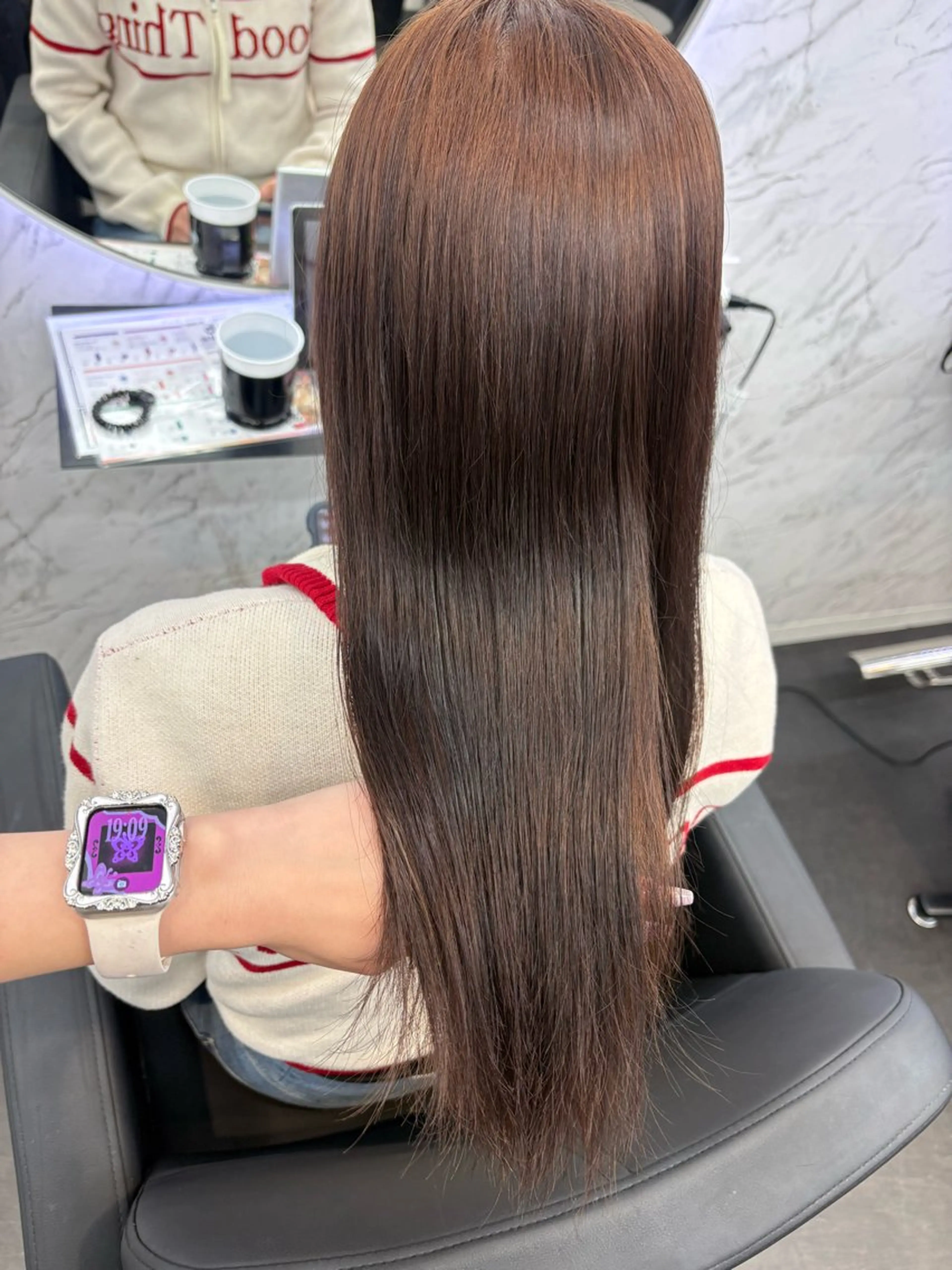 ロング カラー ブラウンカラー ココアブラウン カット ヘアカラー 韓国ヘア🎀 /♡𝓝𝓸𝓪♡のヘアスタイル