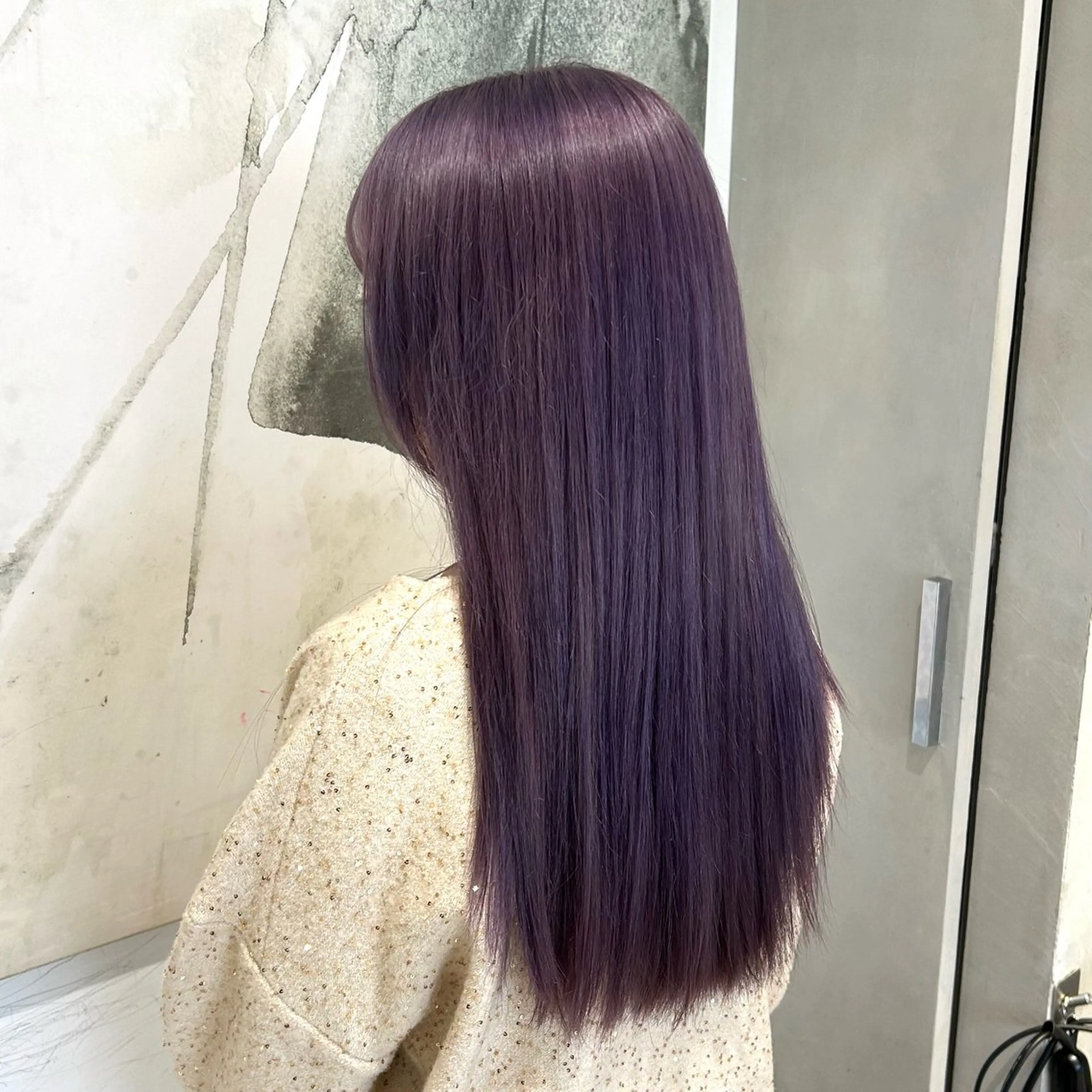 カラー ベージュカラー 黒髪 ブリーチ ケアブリーチ ラベンダーカラー ヘアカラー サラ艶/韓国ヘア ︎🌟璃奈 (ﾘﾅ)のヘアスタイル