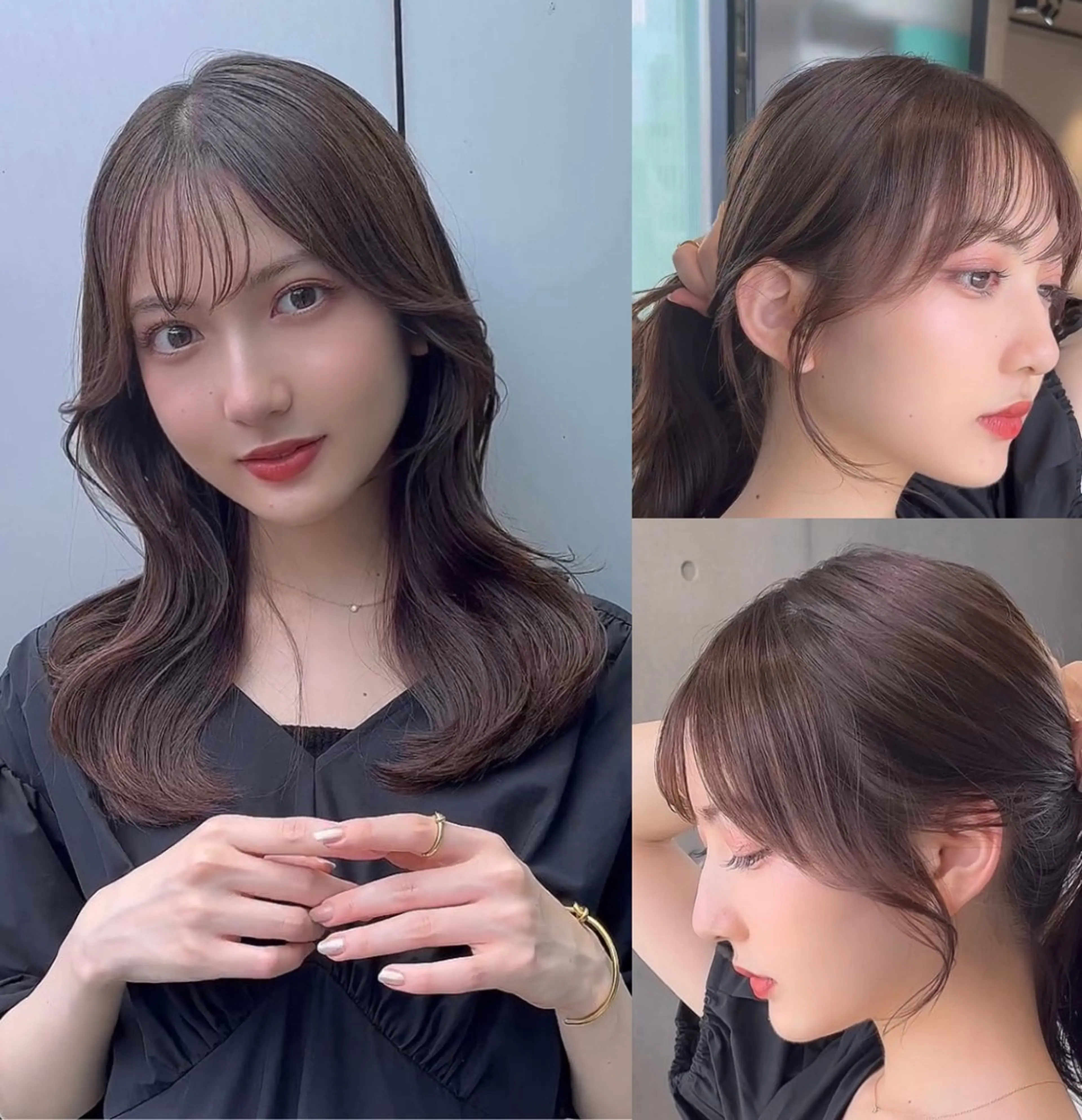 ミディアム カラー カット ヘアカラー トリートメント 🌫️大人韓国ヘア 🌫️naoyaのヘアスタイル