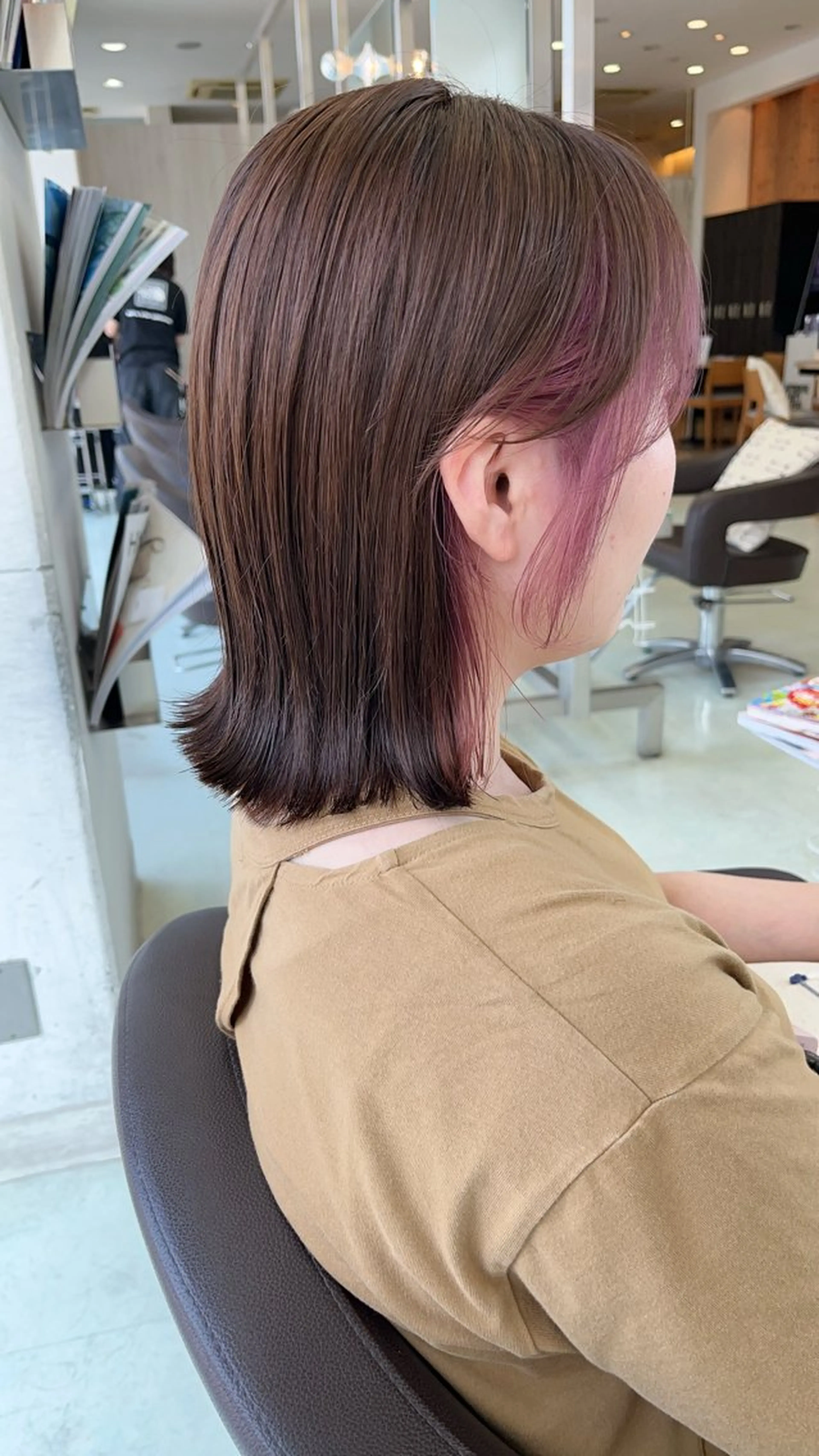 ミディアム カラー カット ヘアカラー wil西宮レイヤー 西村徹のヘアスタイル