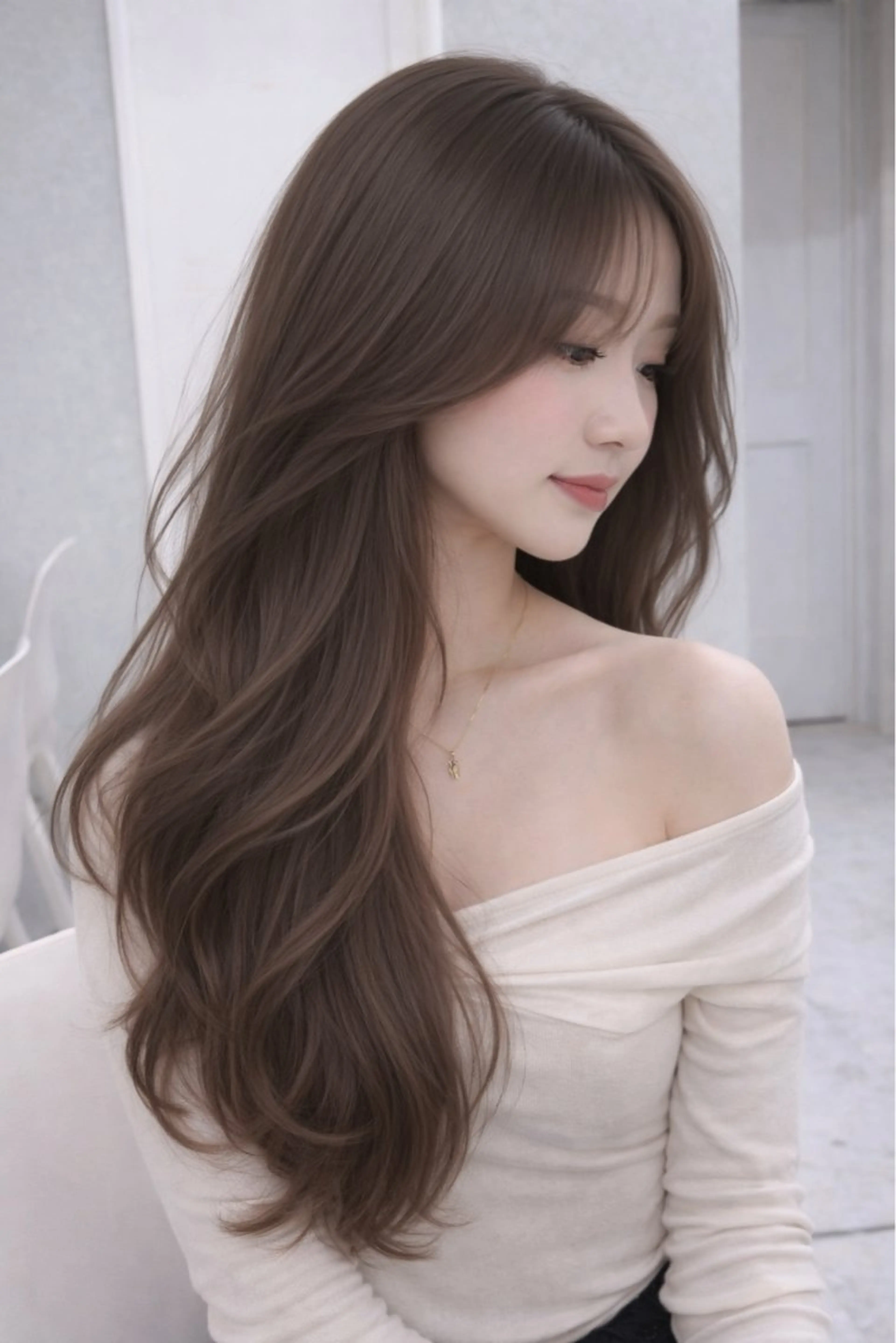 ロング カラー カット ヘアカラー トリートメント ヘアセット レイヤーダブルカラー KYONのヘアスタイル