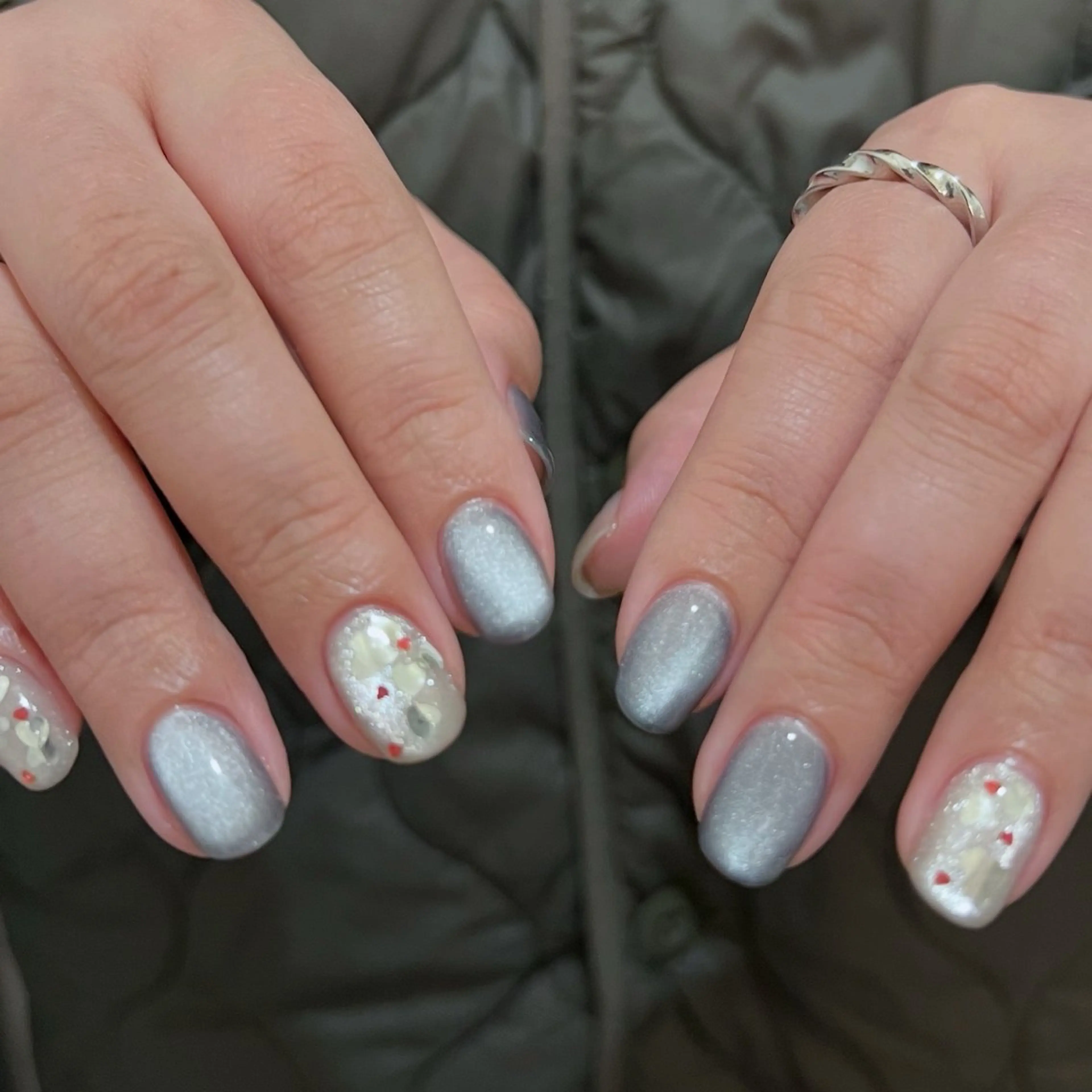 ネイル ハート マグネットネイル urun eriのネイルデザイン