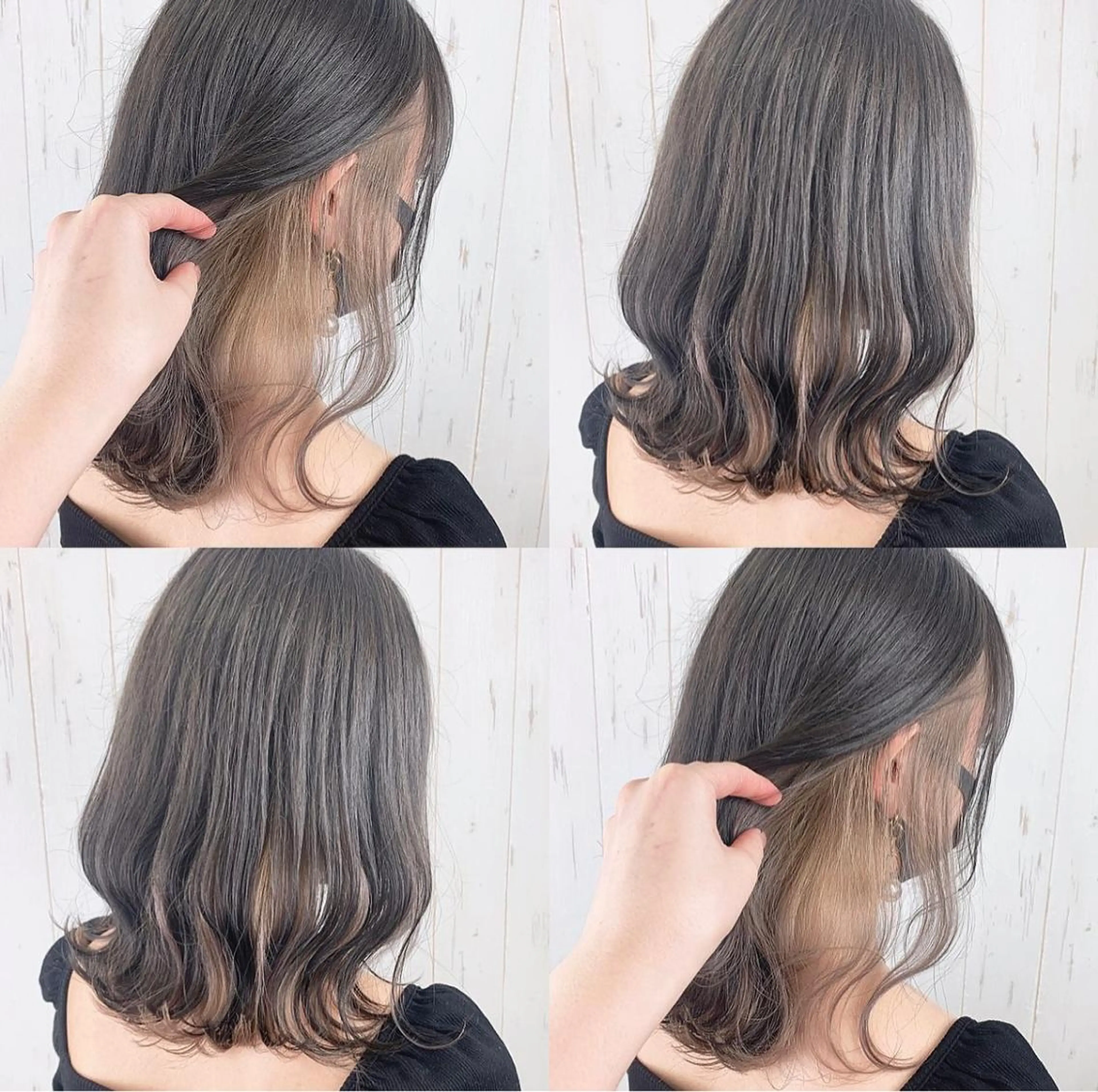 カラー ベージュカラー ブリーチ インナーカラー ヘアカラー トリートメント 渋谷:インナーカラー ／🍒エリカ🍒のヘアスタイル