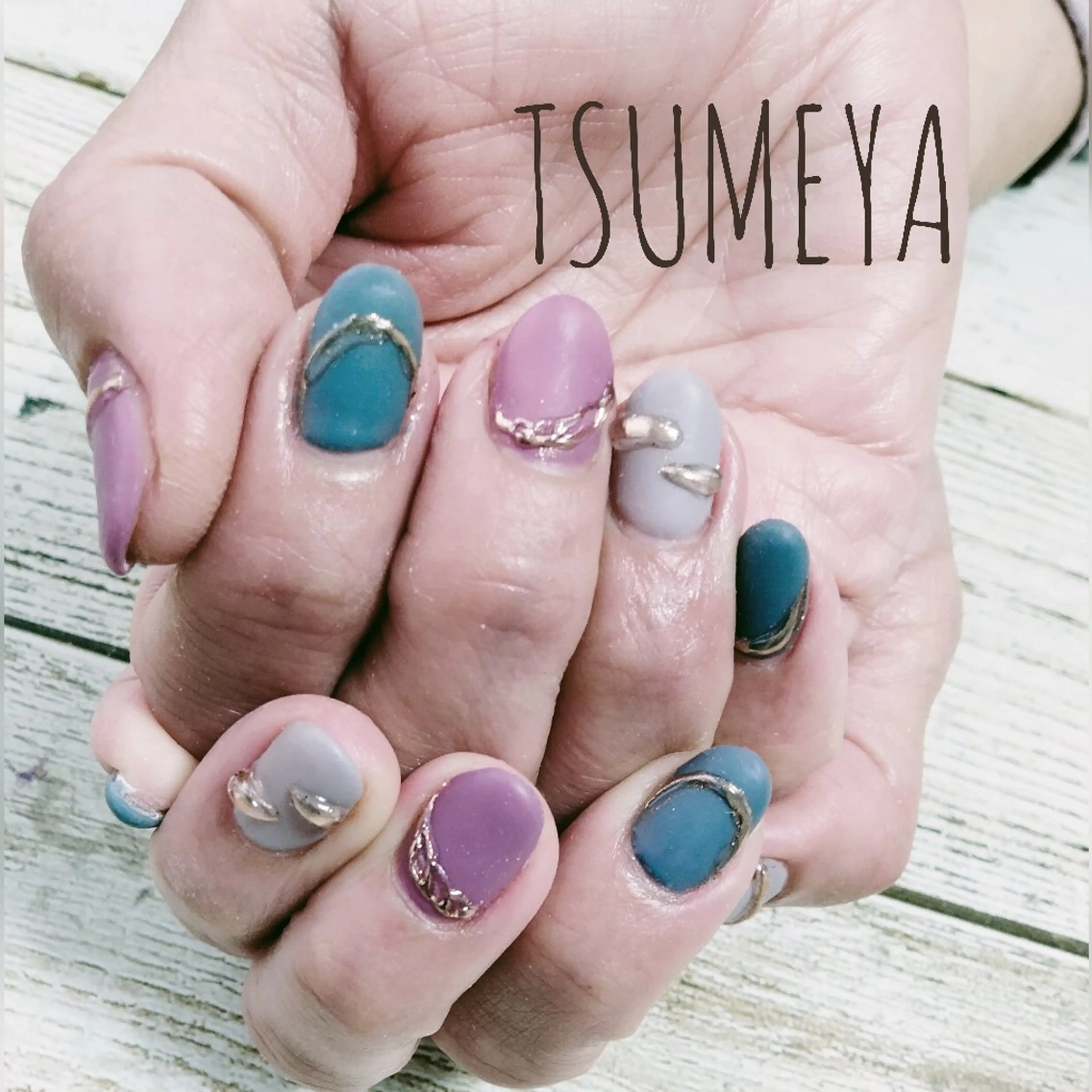 ネイル マットネイル ミラーネイル ハンドネイル _TSUMEYA _のネイルデザイン