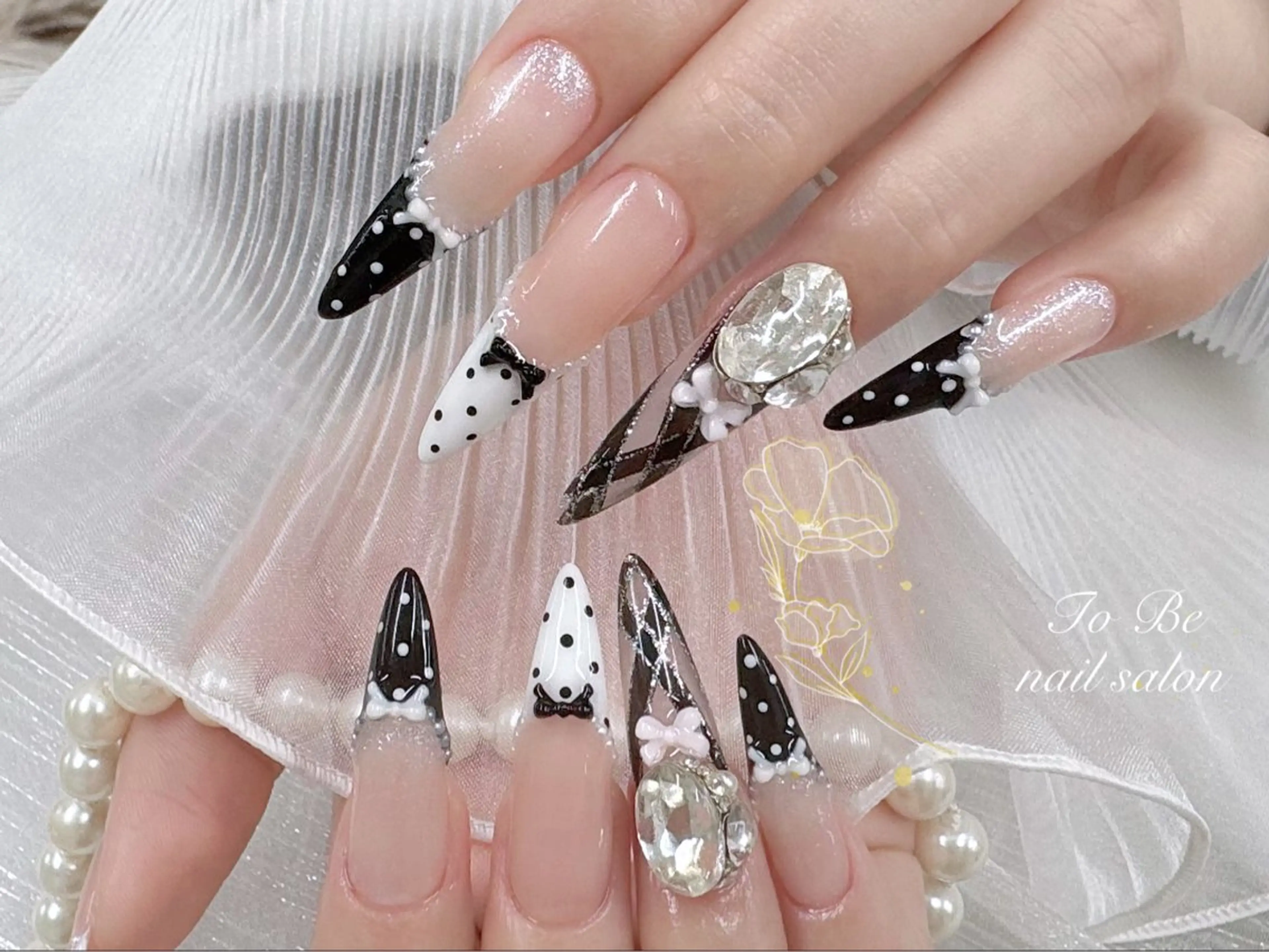 ロング ハンドネイル Nail Salon To Be珈月のネイルデザイン