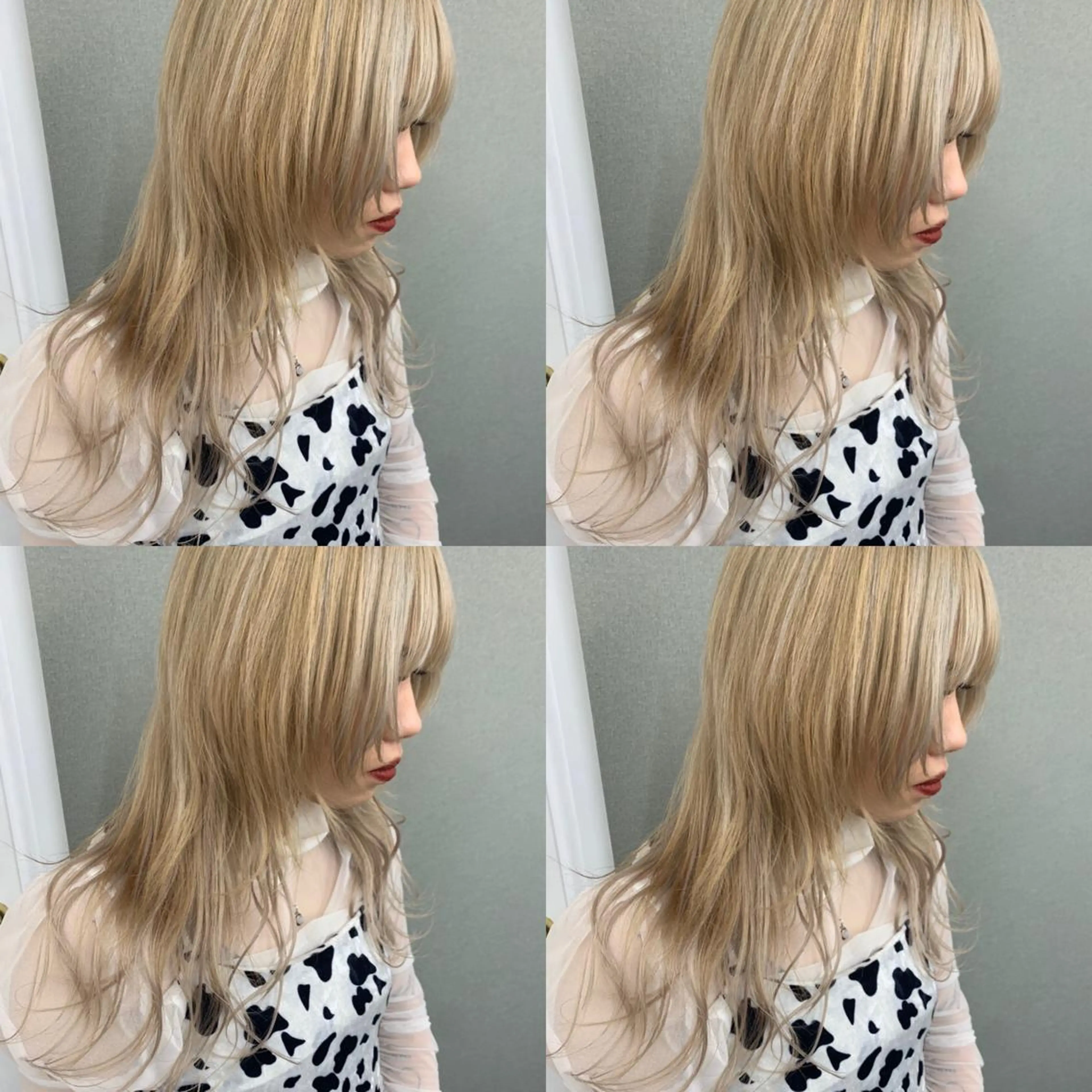 セミロング プルエクステ エクステ ハイライト タンバルモリ ヨシンモリ ヘアカラー エクステ プルエクステ 🖤MIYUのヘアスタイル