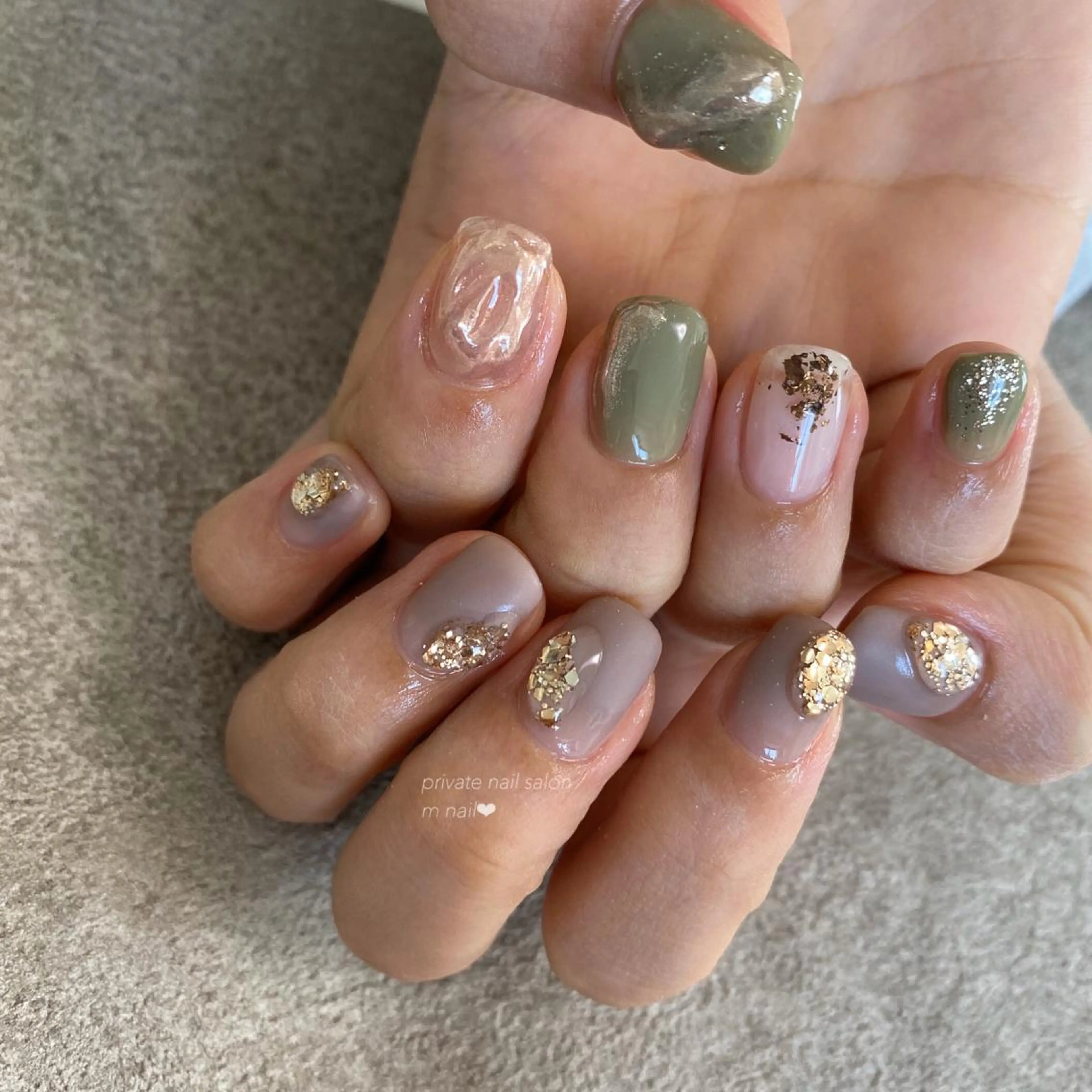 ネイル ピスタチオネイル ハンドネイル 小河原 舞のネイルデザイン