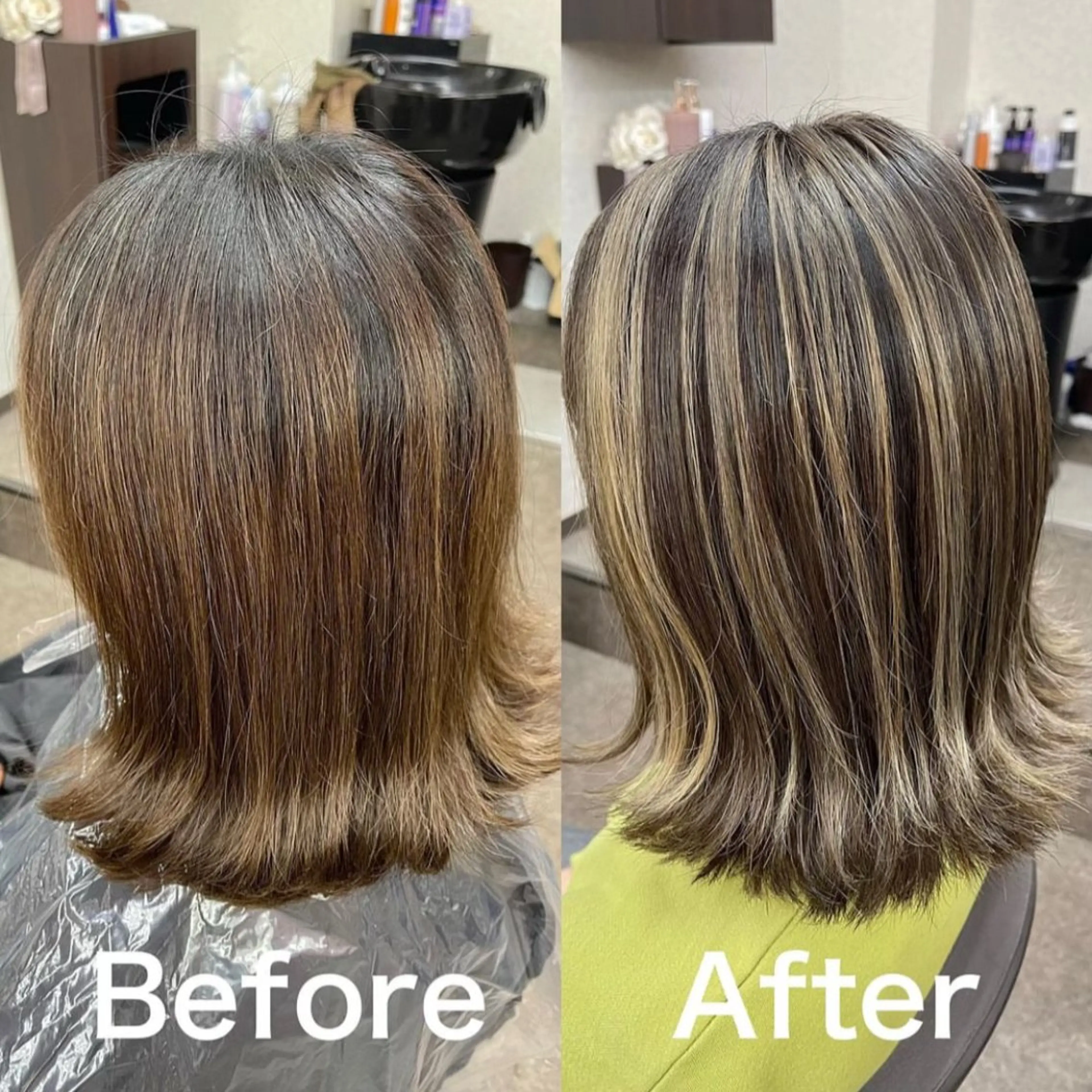 ミディアム カラー カット ヘアカラー 池田 景子のヘアスタイル