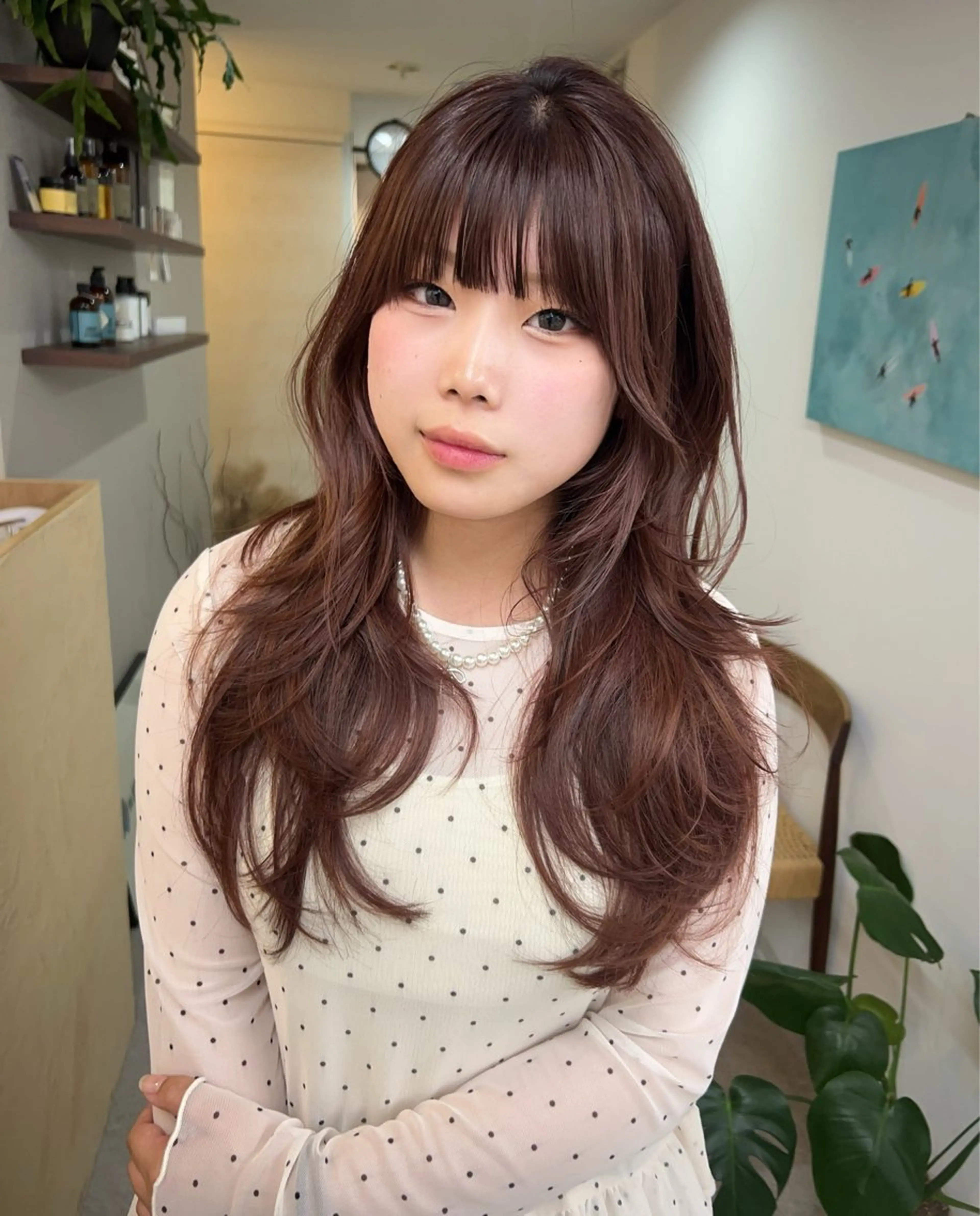 ロング カラー カット ヘアカラー トリートメント 韓国レイヤー/ハイ トーン/優太のヘアスタイル