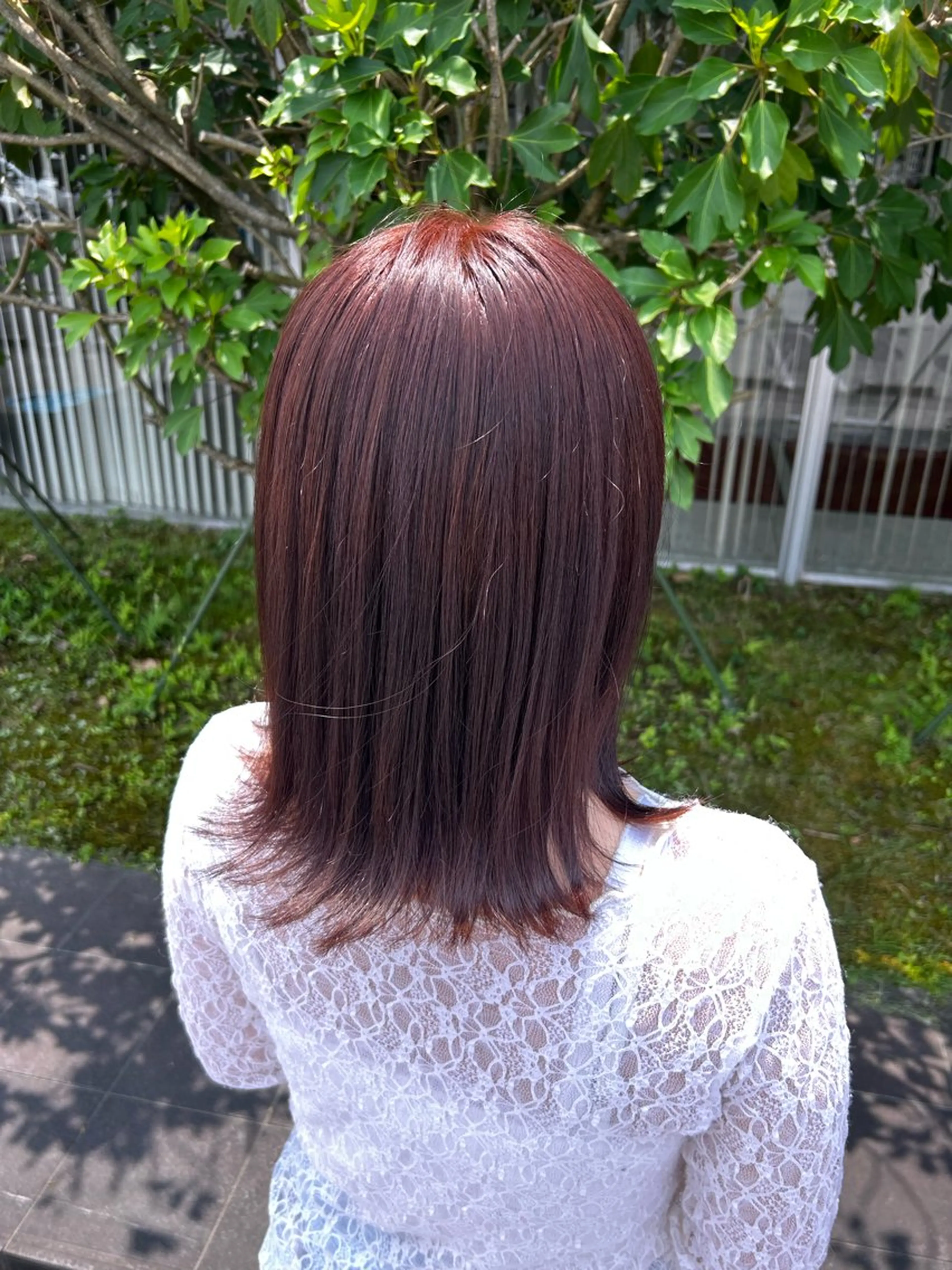 ミディアム オレンジブラウン ヘアカラー gigi- 榎本  龍成のヘアスタイル