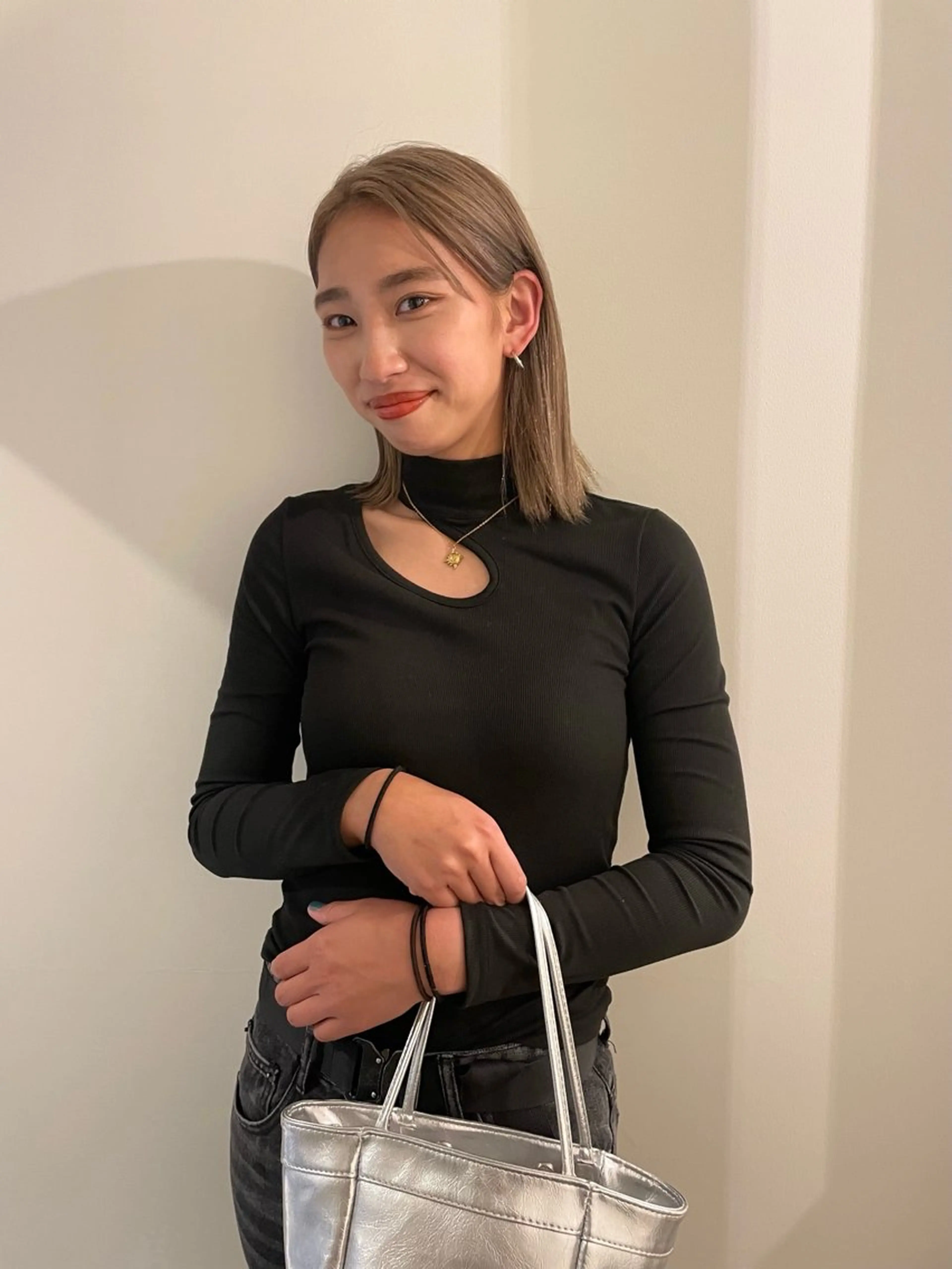 ミディアム カラー ヘアカラー 渋谷 留菜のヘアスタイル