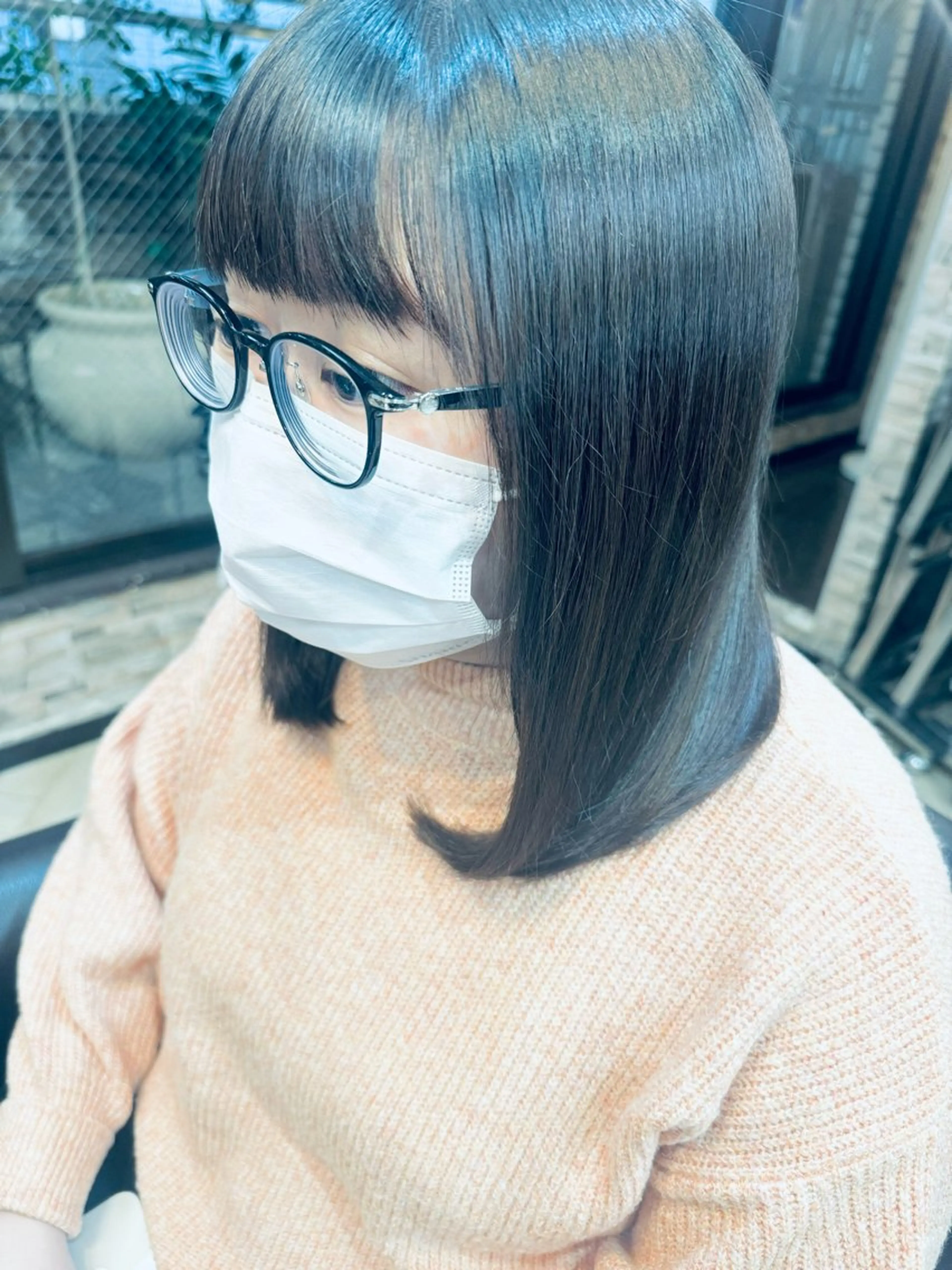 ミディアム 髪質改善池袋𓊆 大士𓊇ダブルカラーのヘアスタイル