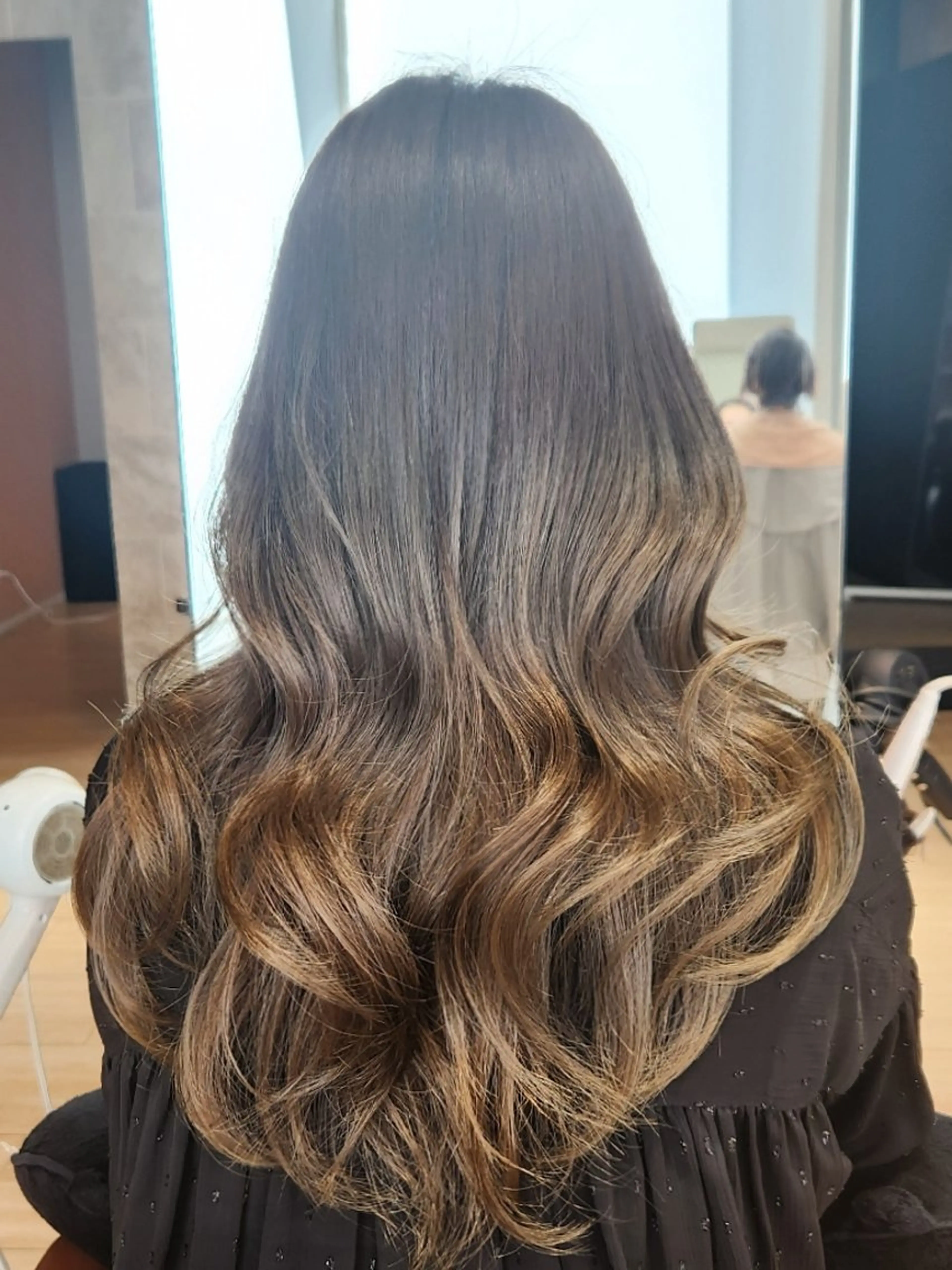 セミロング カット ヘアカラー トリートメント Nanako。/韓国 ハッシュカットのヘアスタイル