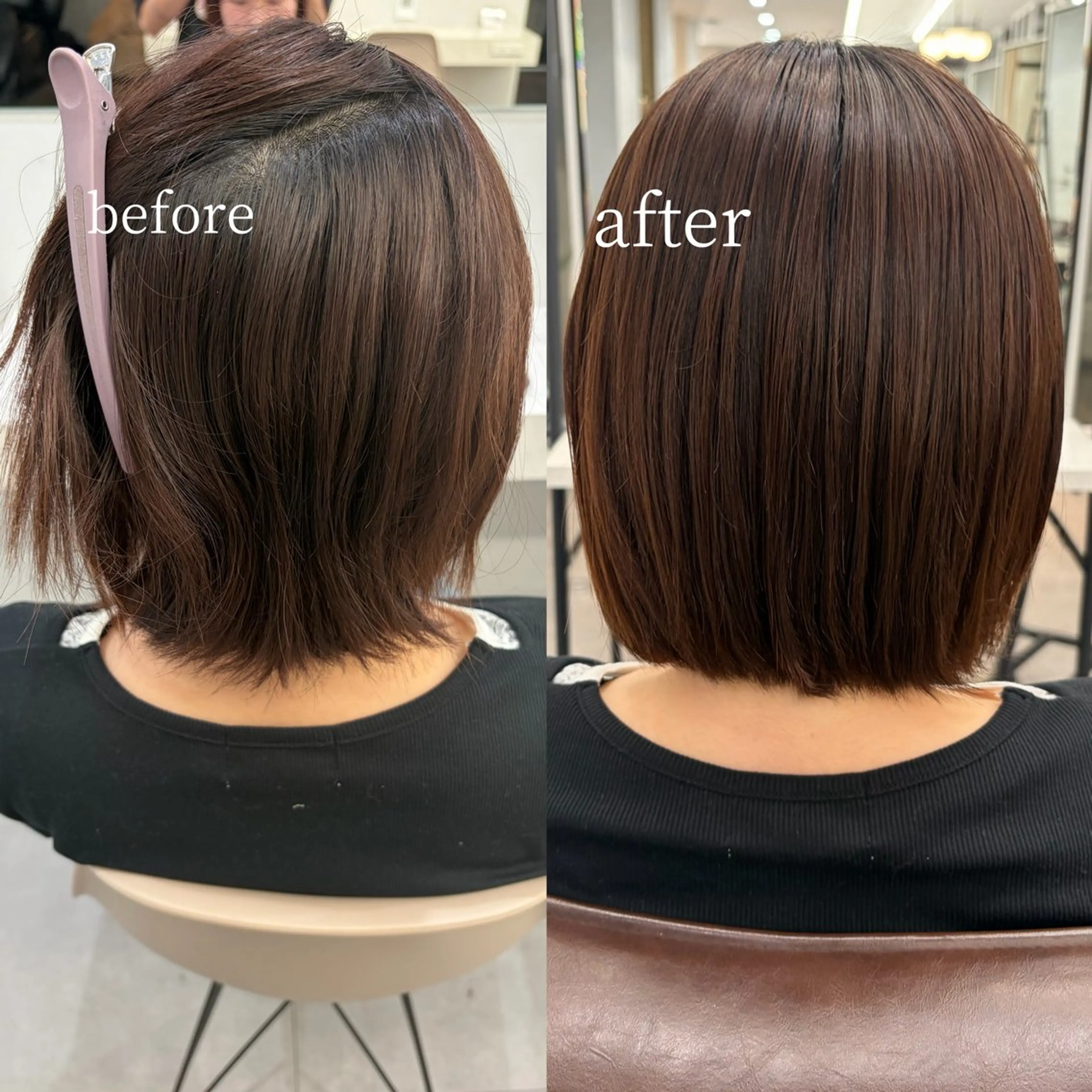 ショート 縮毛矯正 🎀miyu🎀 カラー/縮毛矯正のヘアスタイル