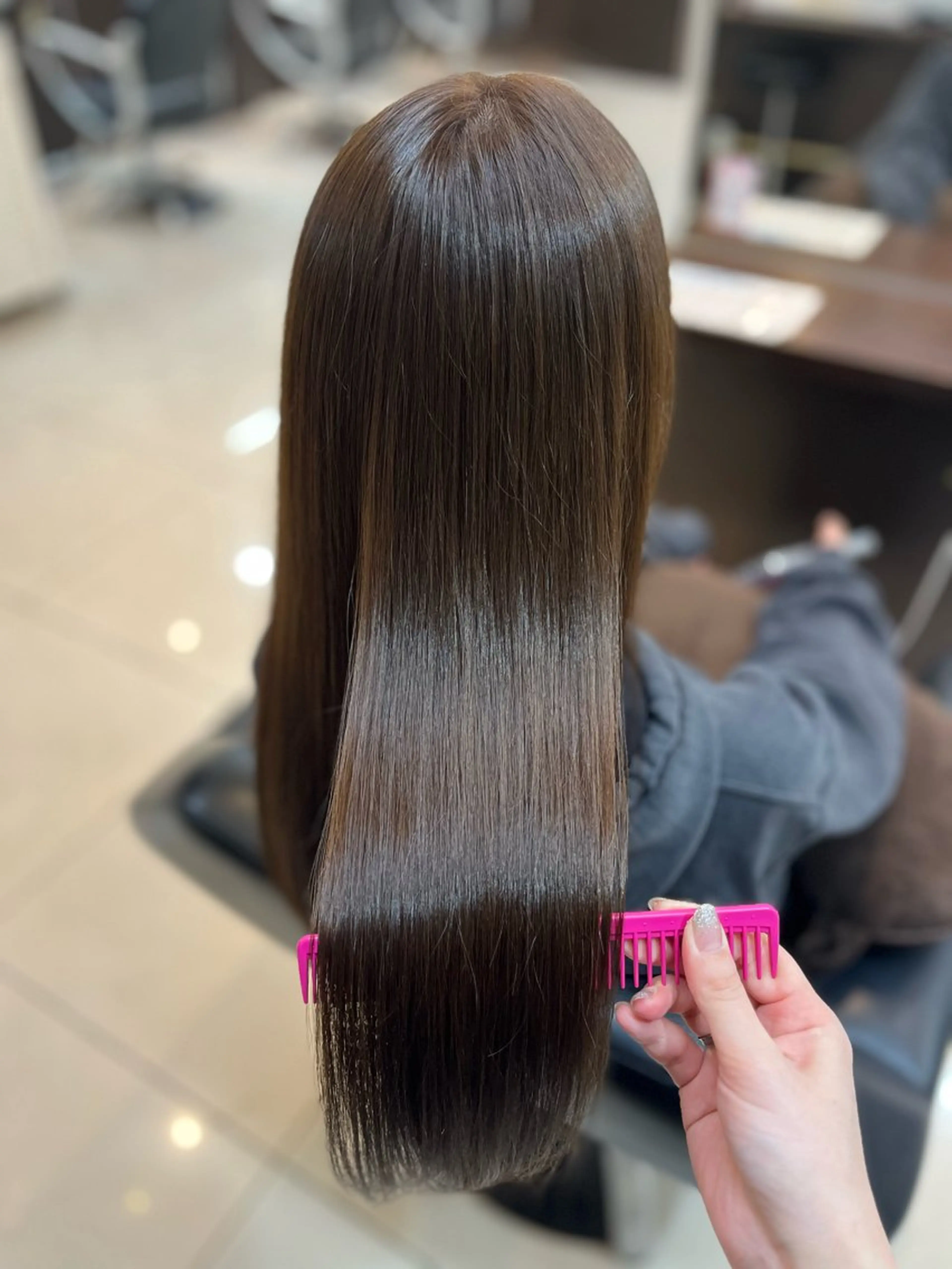 セミロング カラー ブラウンカラー ナチュラルブラウン トリートメント カット ヘアカラー 🍒 SANA🍒のヘアスタイル