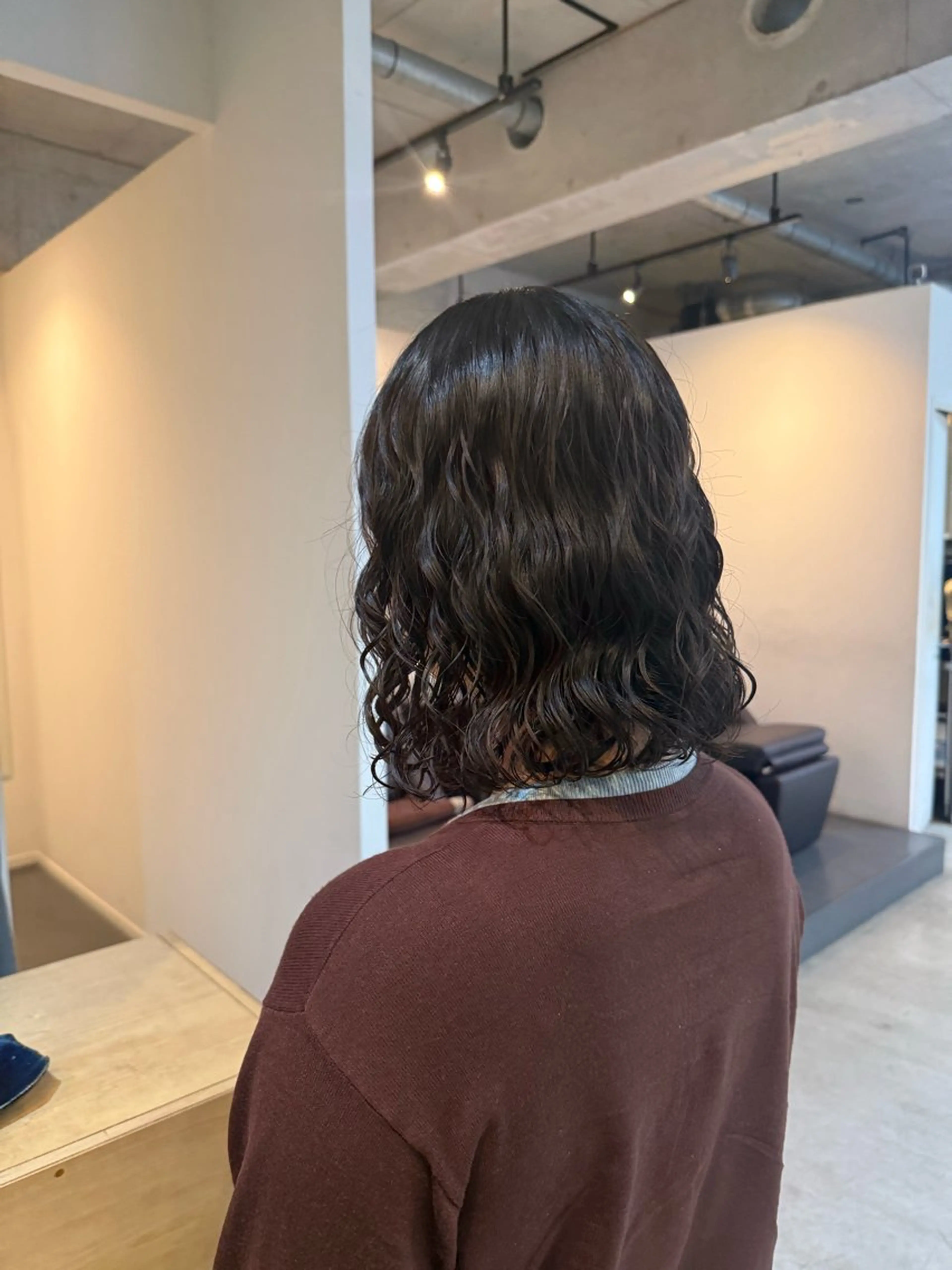 ミディアム カット パーマ デジタルパーマ/ ウェーブパーマ/神野のヘアスタイル