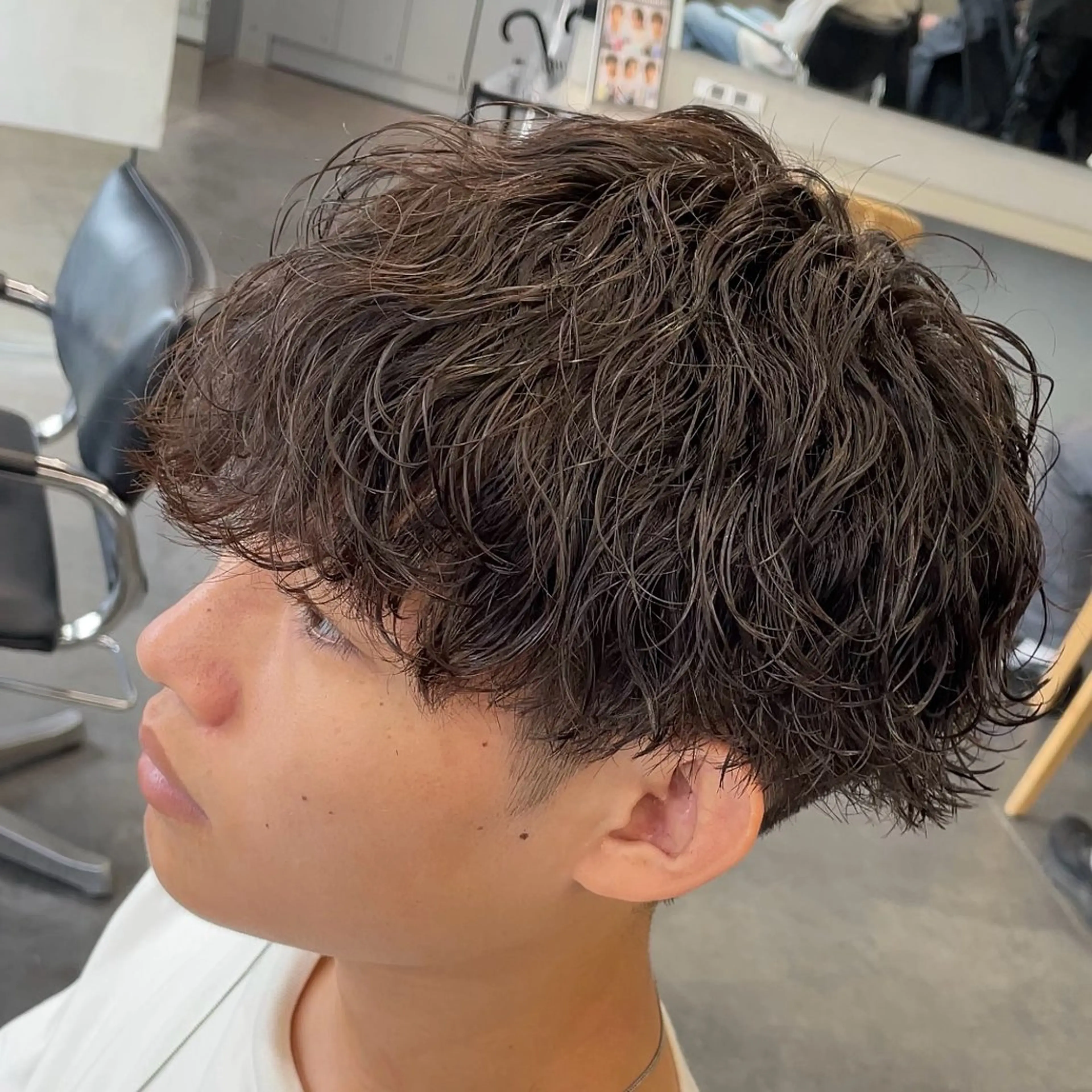 ミディアム パーマ ヘアアレンジ メンズ fifth 石川 凪のヘアスタイル