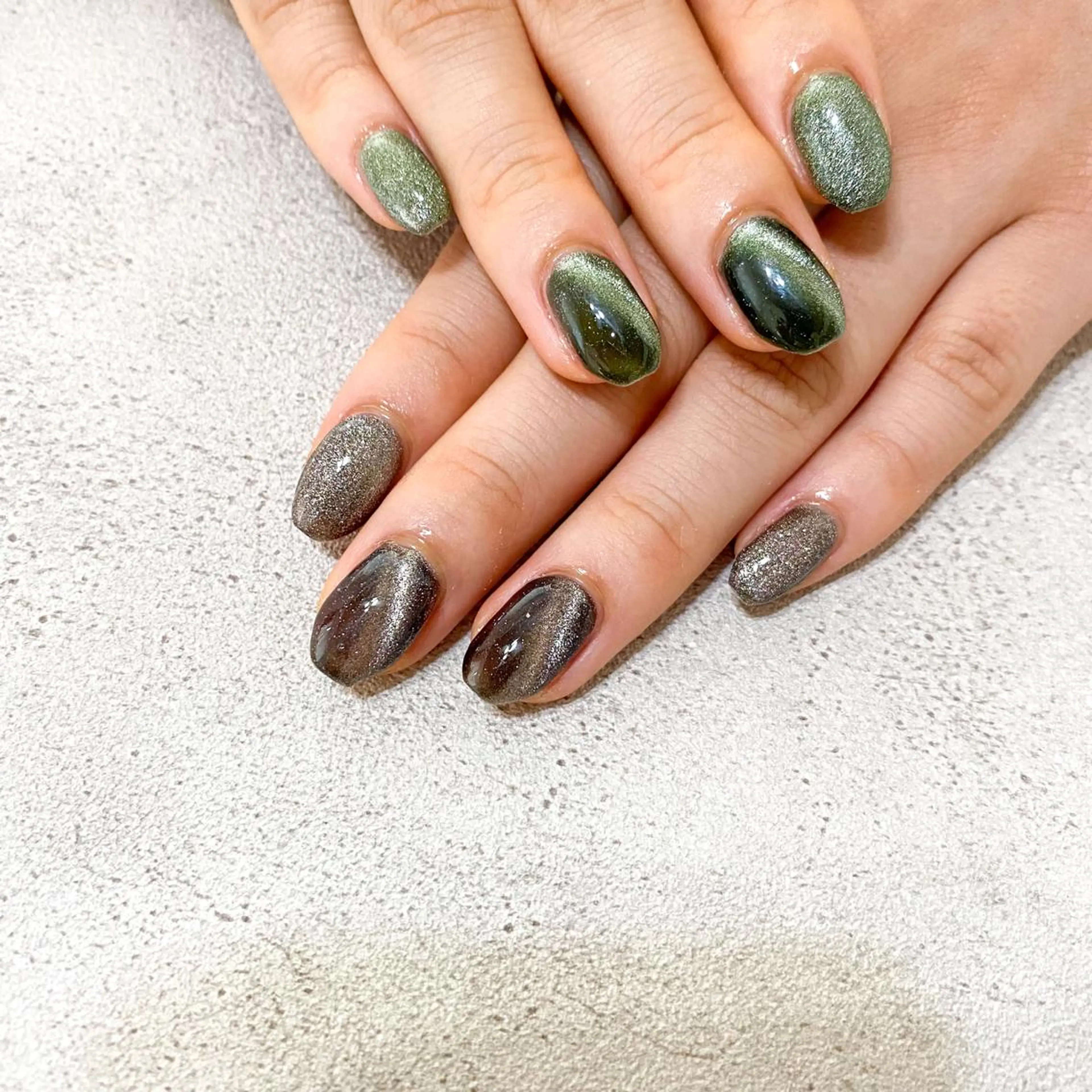 ネイル ゴテゴテ💙ワンホン リオナのネイルデザイン