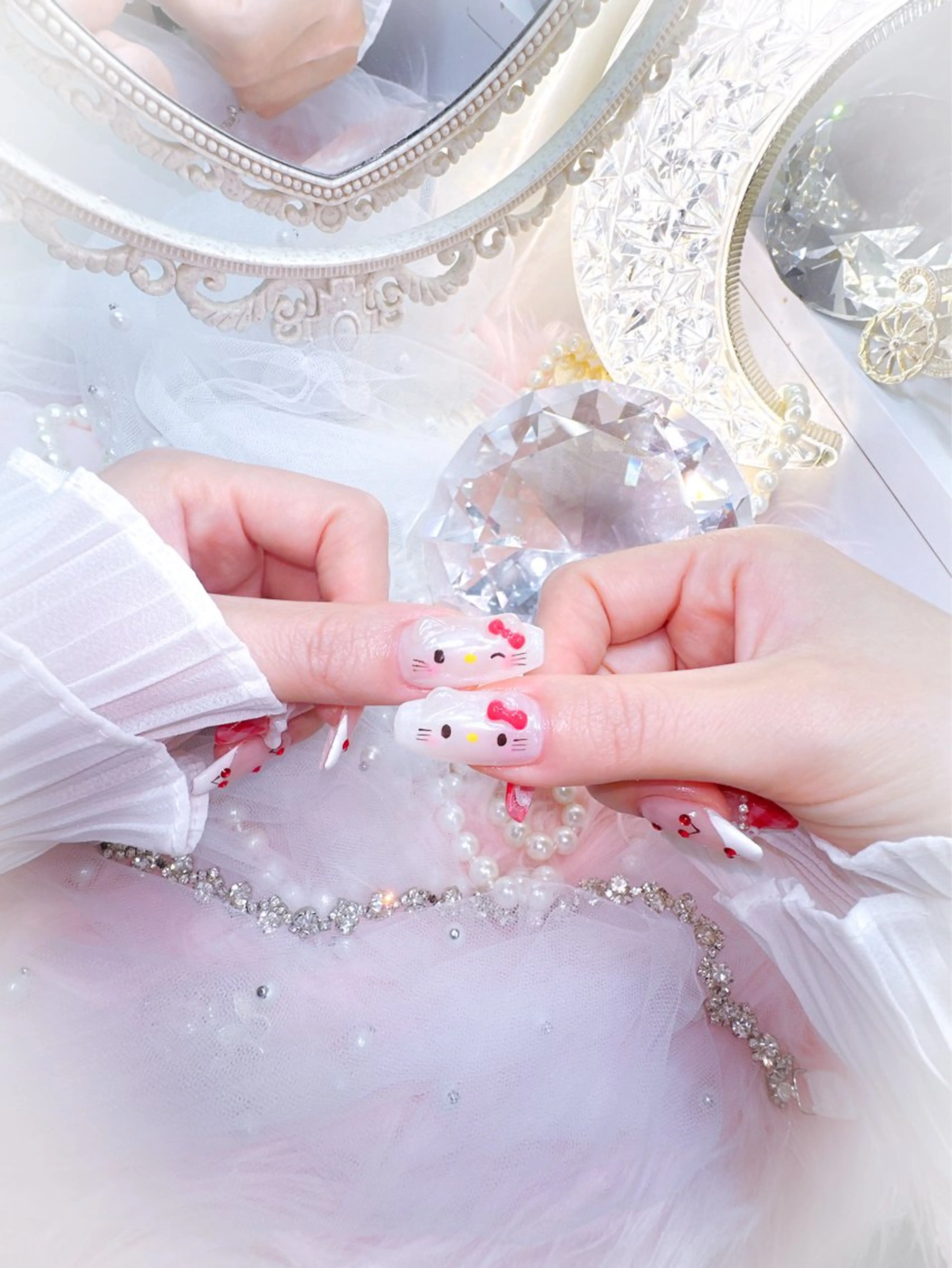 ネイル アートネイル 韓国ネイル ワンホンネイル ワンホン、かわいい系 🎀ななみのネイルデザイン