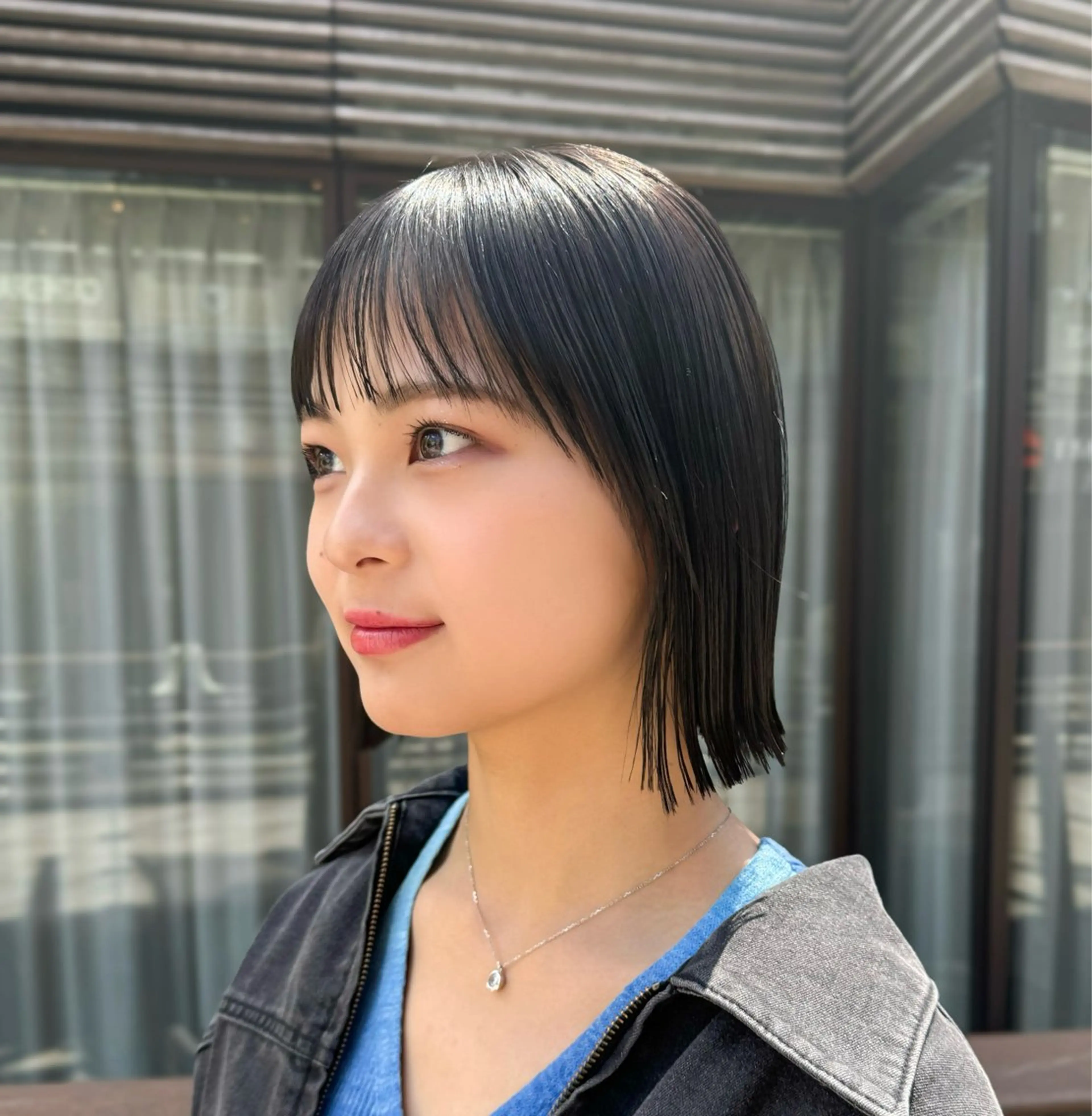 ミディアム カラー ボブ カット ヘアカラー トリートメント ボブ/ショート /パーマ/shinのヘアスタイル