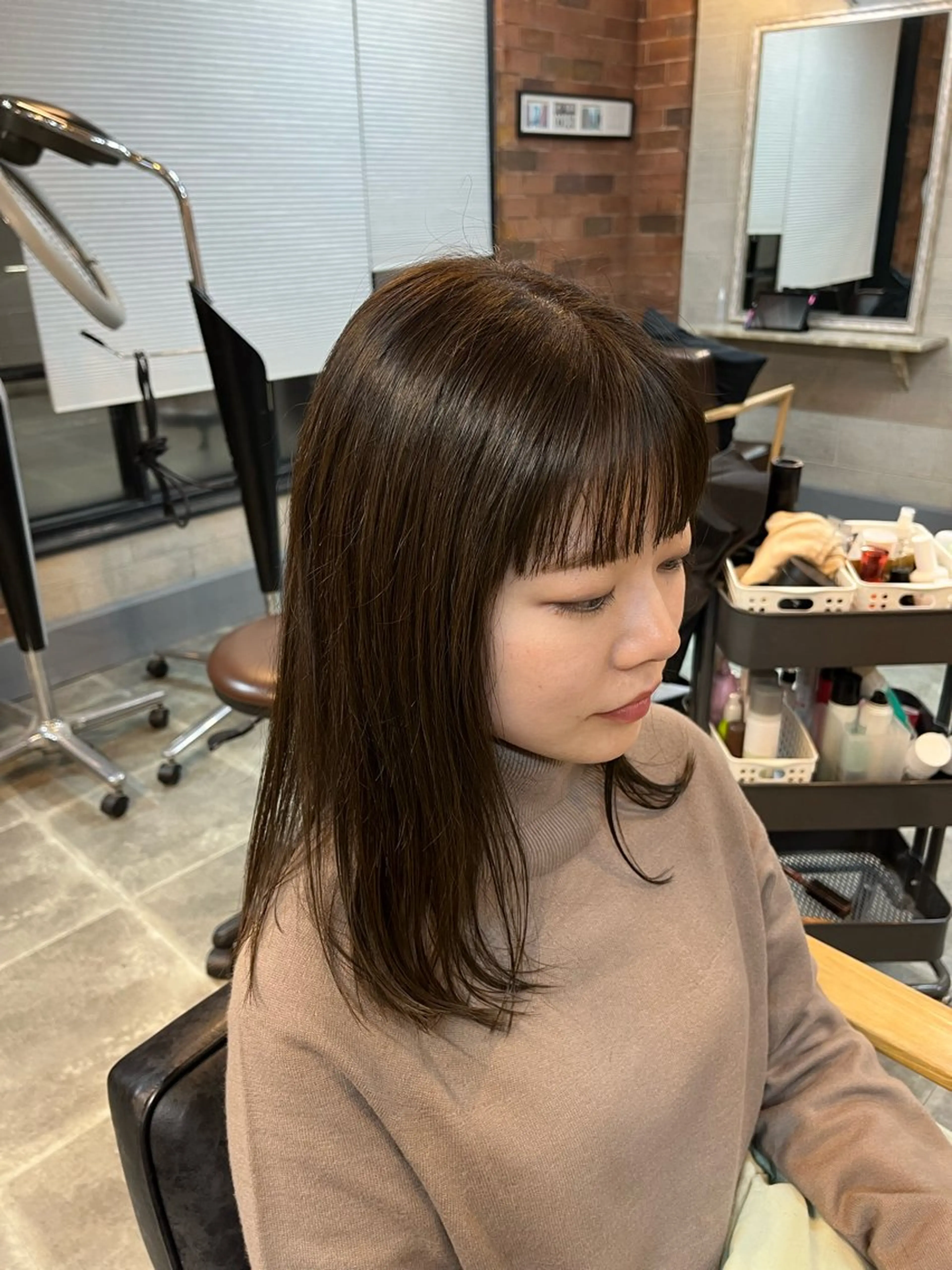 前髪カットの写真