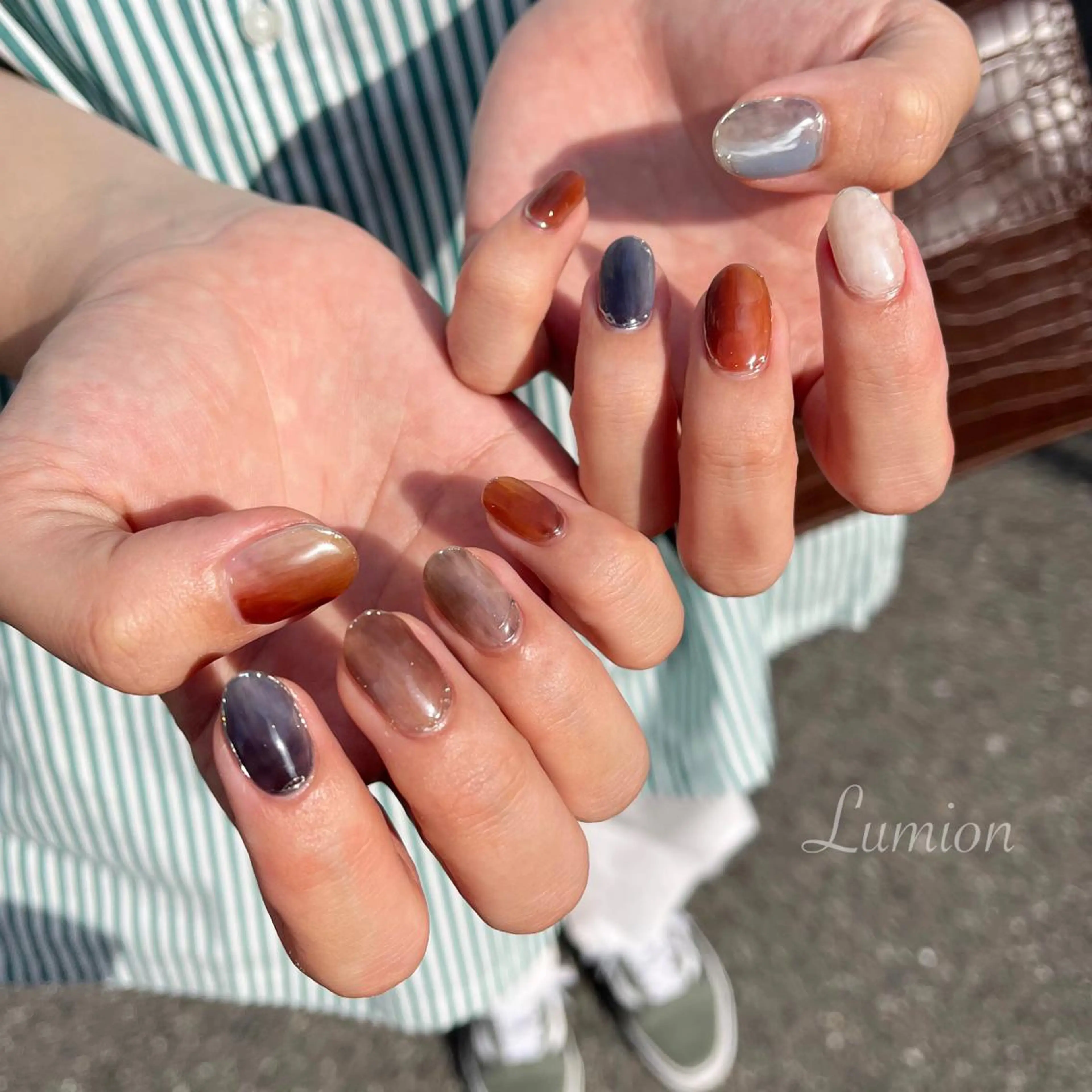 ネイル ニュアンスネイル ハンドネイル nailroom Lumionのネイルデザイン