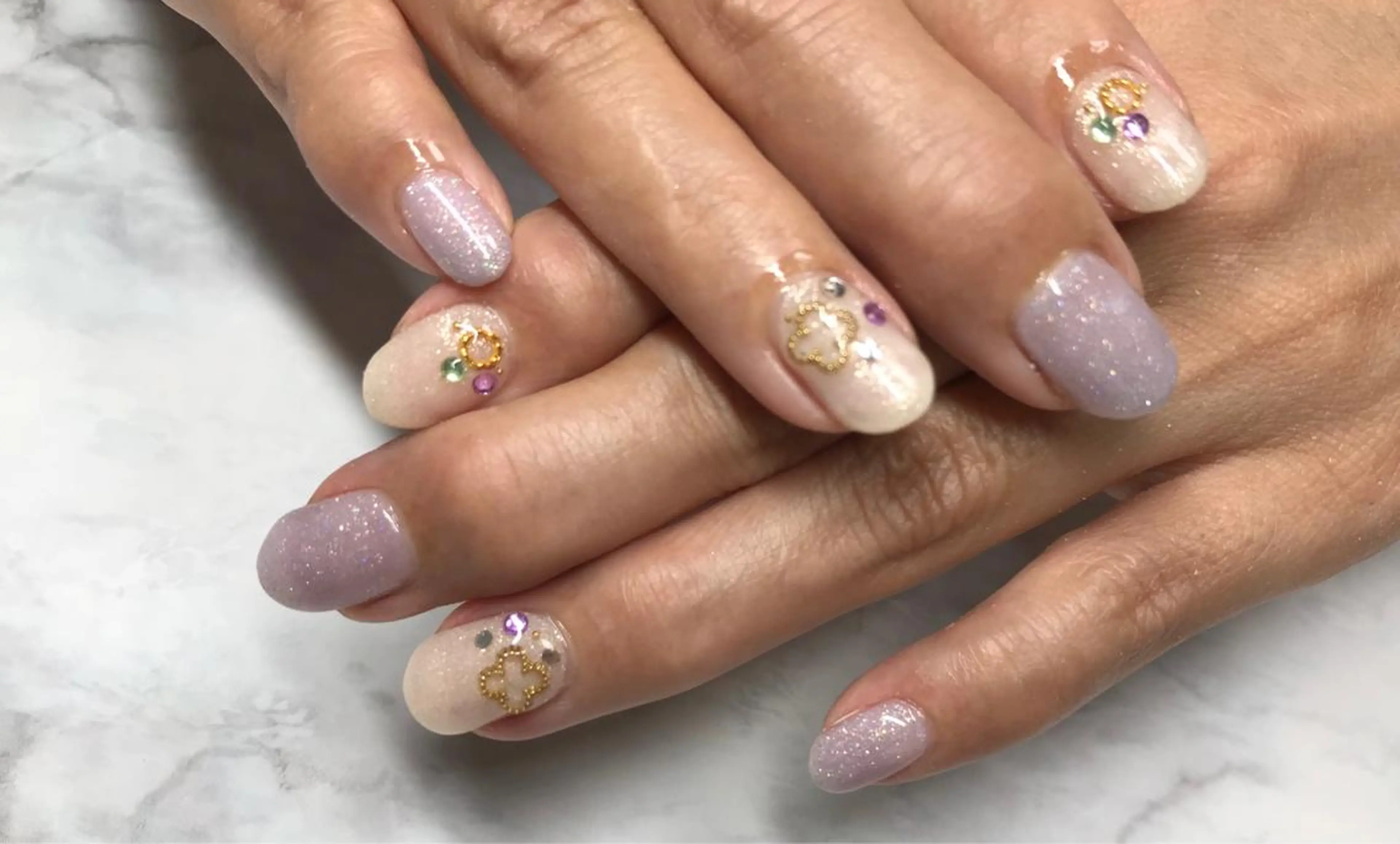 ネイル ハンドネイル Mana‪ ‪·͜· ❤︎‬のネイルデザイン