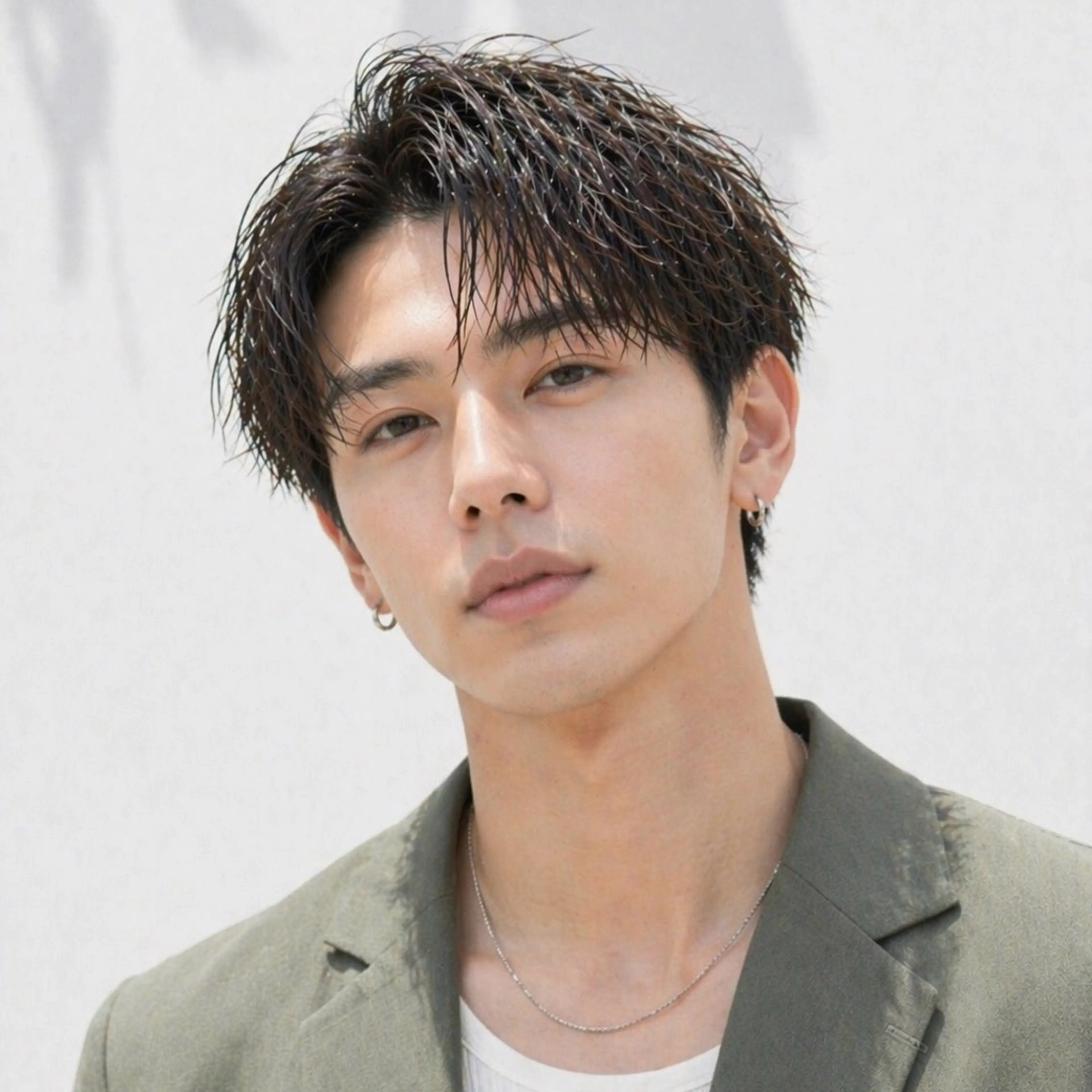 メンズ カット パーマ シャドウ/フェザー ニュアンスヘアメンズのヘアスタイル