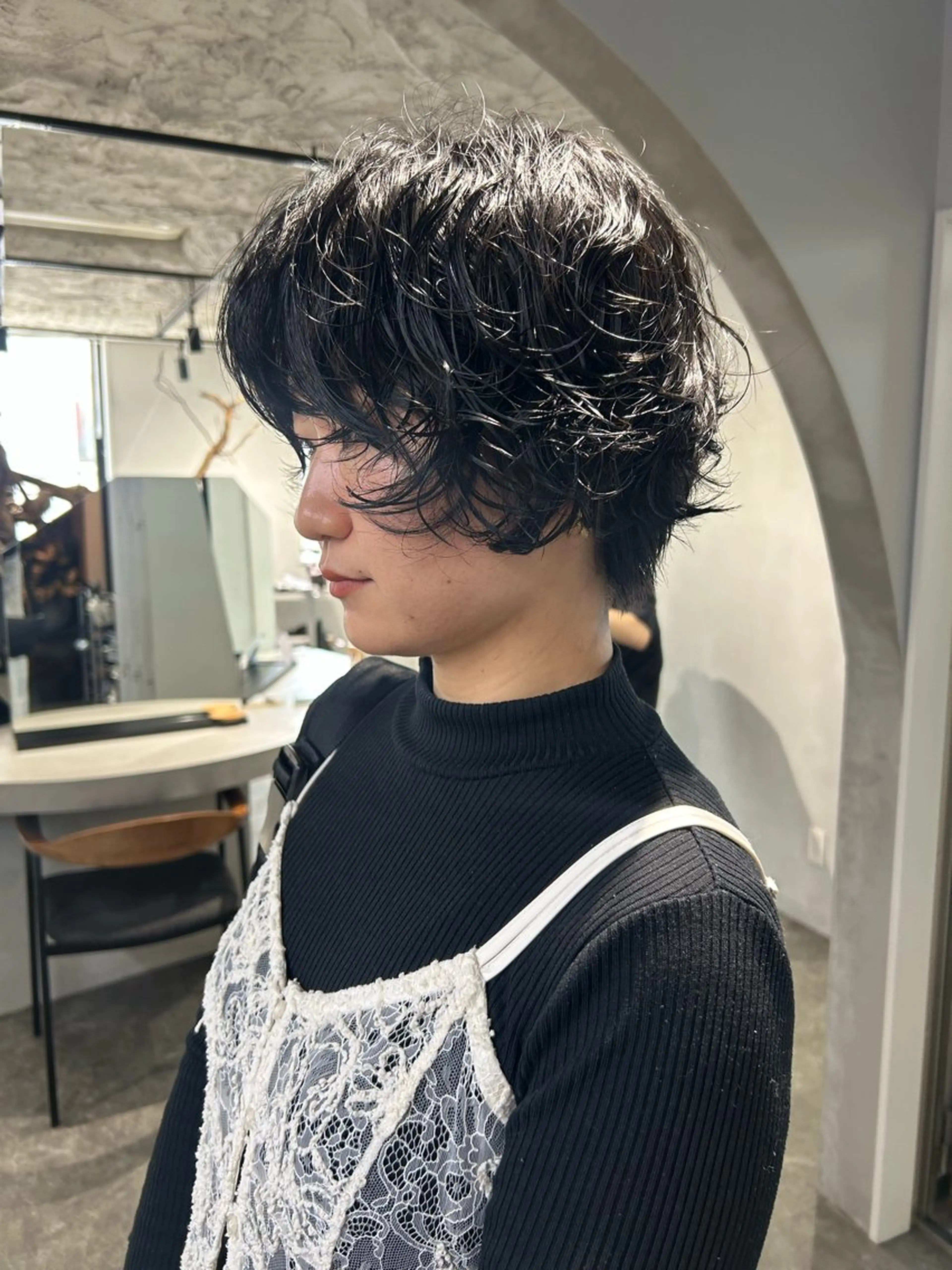ショート 韓国風ヘア カット パーマ トリートメント 船橋/パーマ/メンズ キチ/RITSU🪡のヘアスタイル