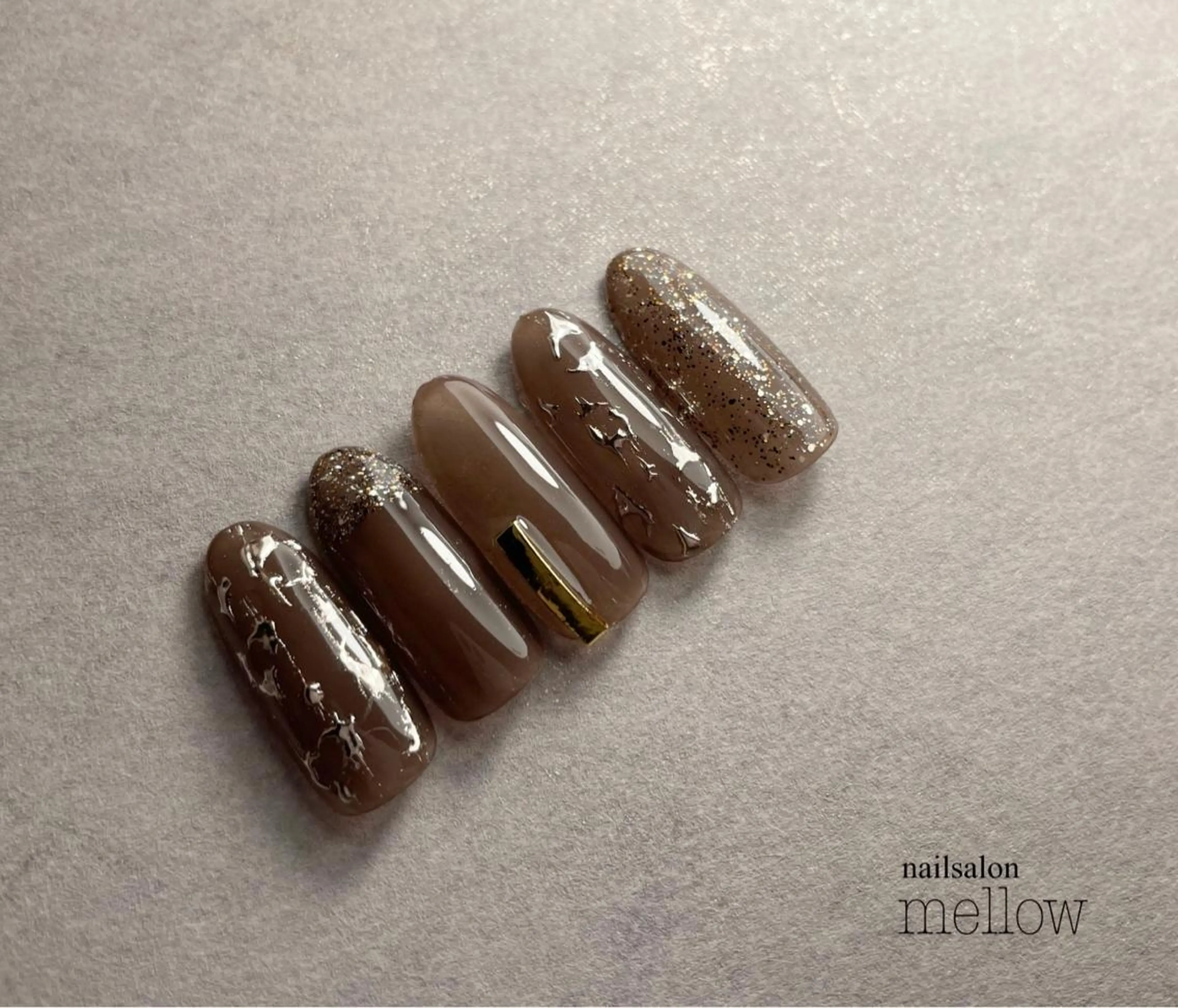 ネイル アニマル柄 ミラーネイル 大山 浩美のネイルデザイン