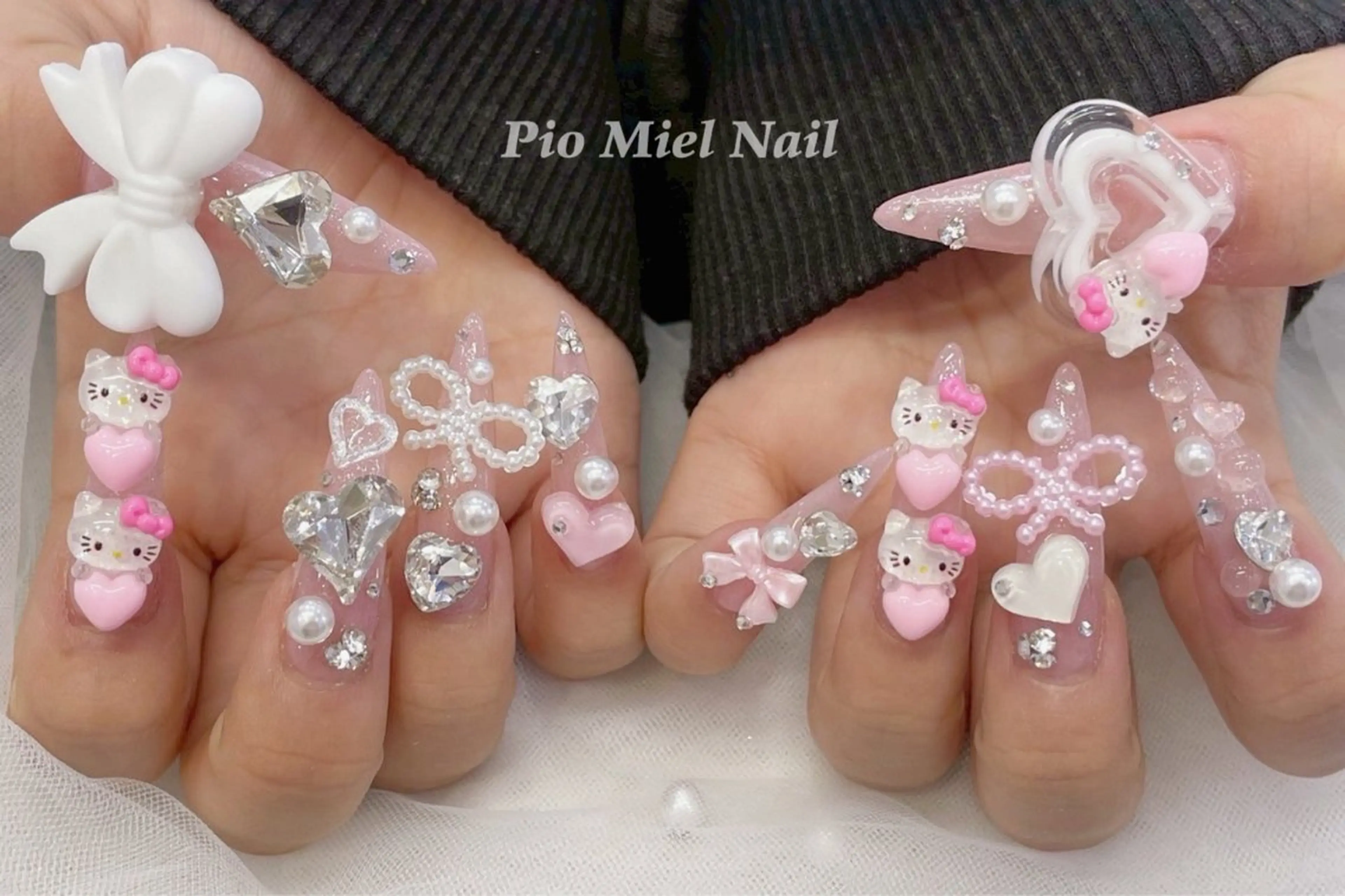ネイル フレンチネイル 韓国ネイル マグネットネイル ニュアンスネイル ワンカラーネイル Pio Mielのネイルデザイン