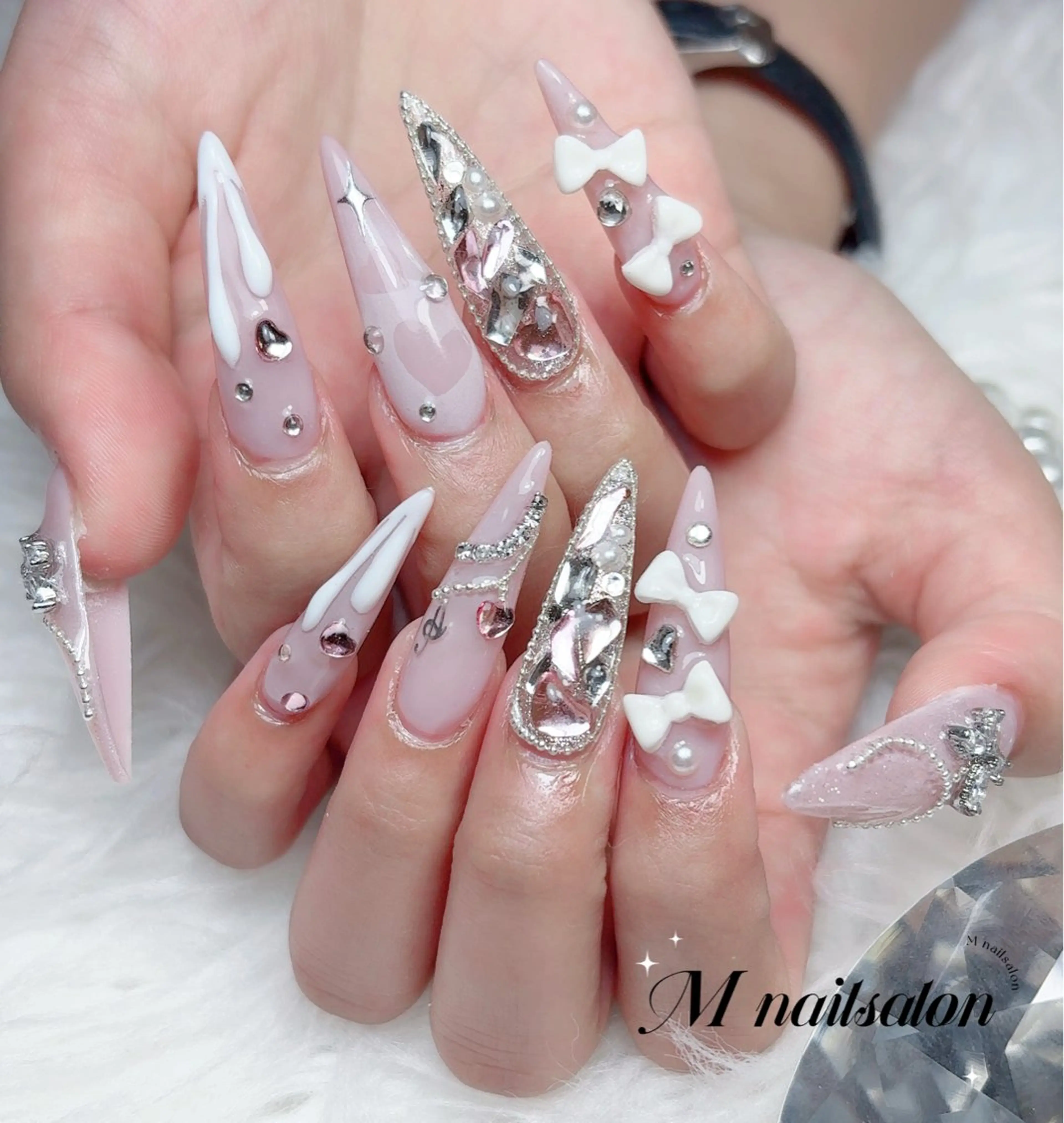 ネイル ハンドネイル M🌷nail 長さだし専門店のネイルデザイン