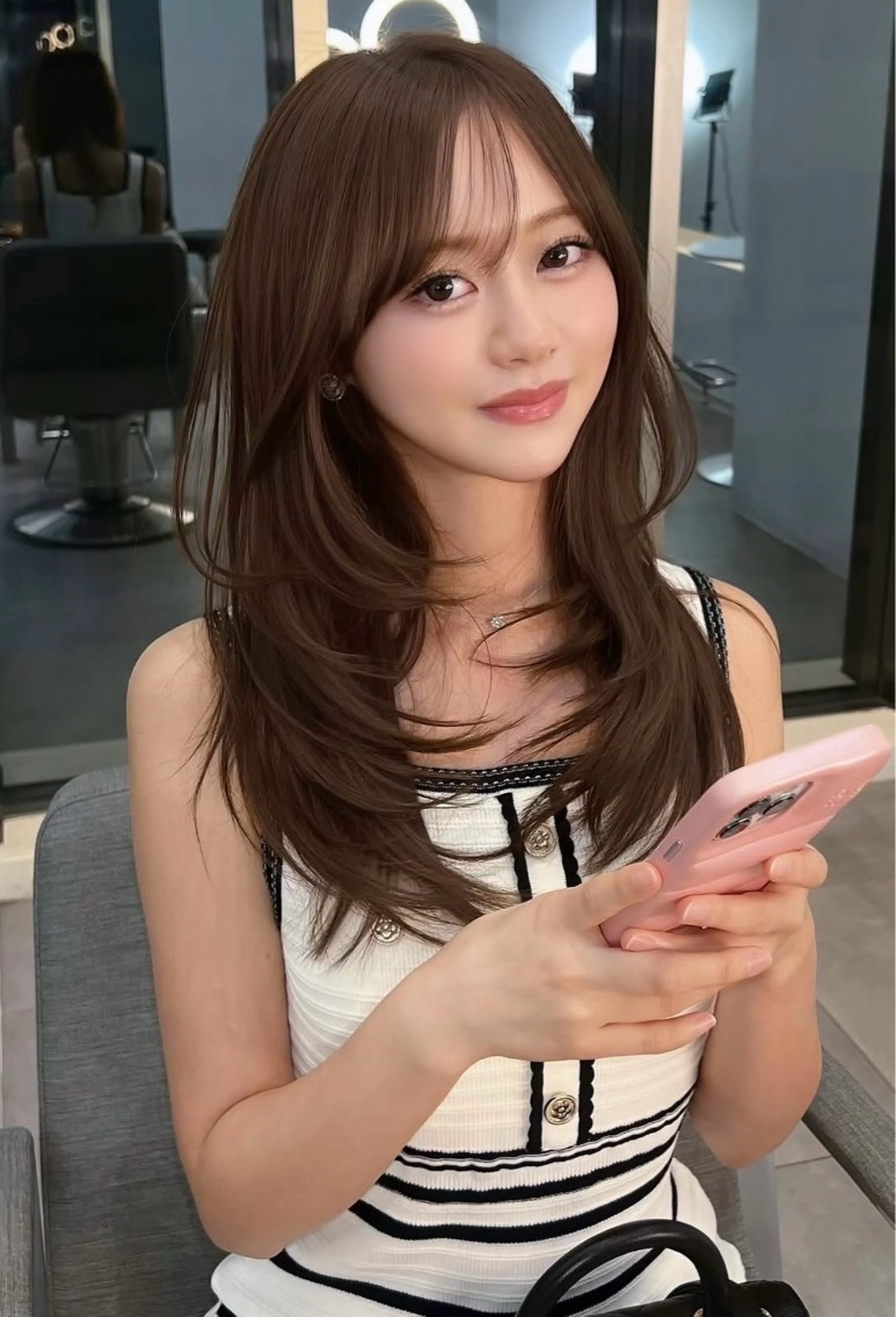 ロング 髪質改善 レイヤーカット 似合わせカット 美顔形成｜レイヤー ｜青山のヘアスタイル
